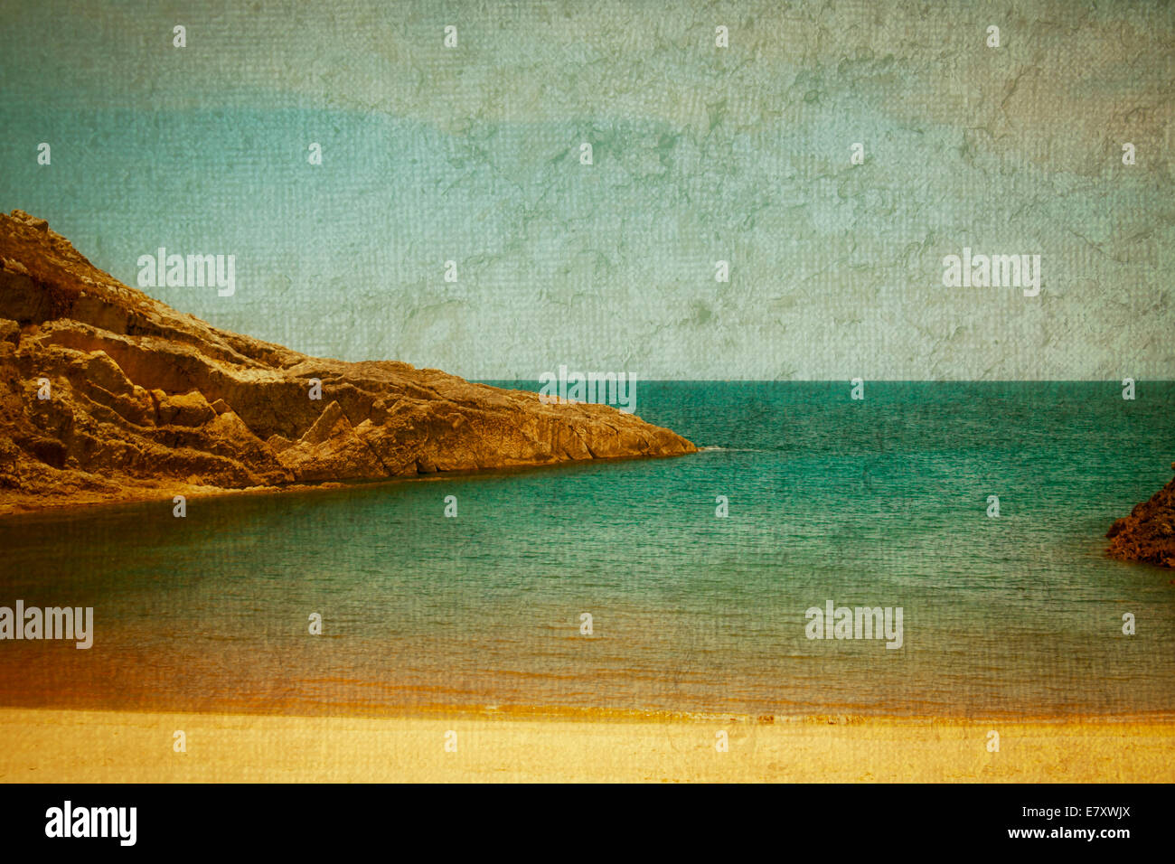 Lonely Beach sulla costa cantabra ( Spagna ) Foto Stock