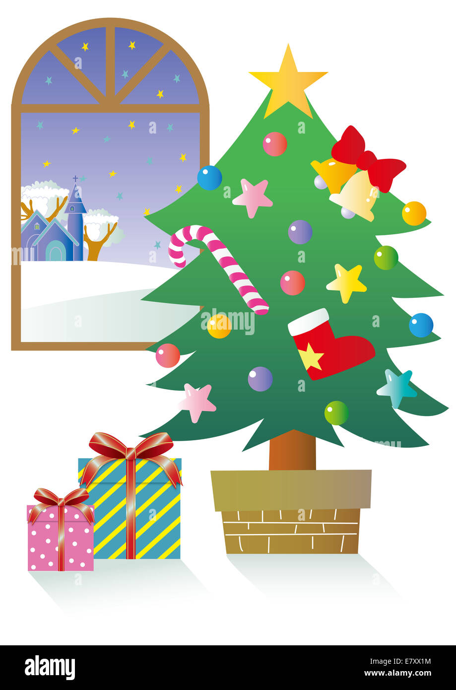 Illustrazione di natale Foto Stock