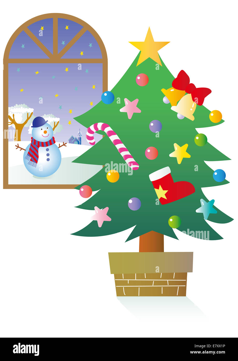 Illustrazione di natale Foto Stock