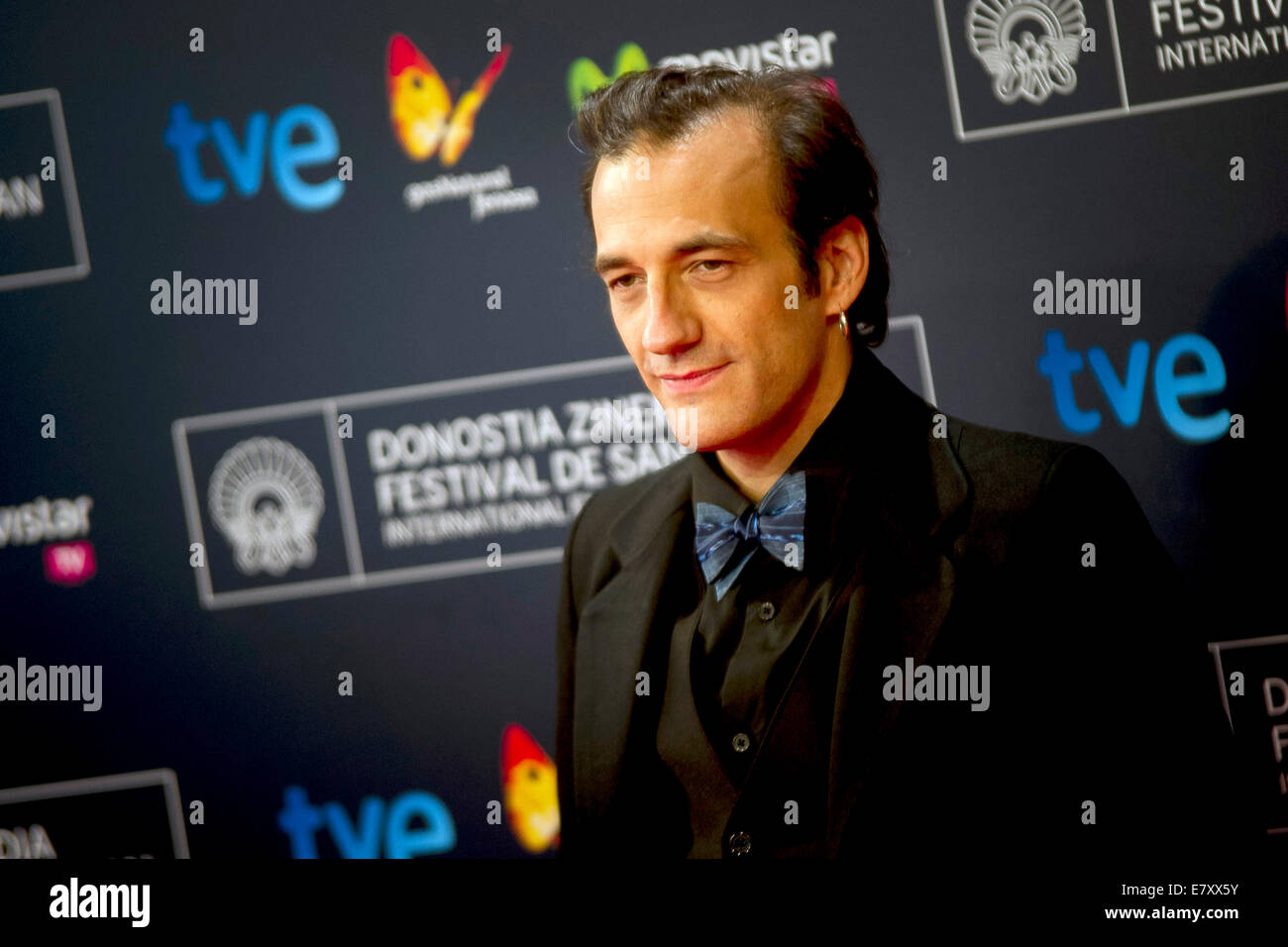 Martin Dubreuil frequentando il "Felix e Meira' premiere della 62a San Sebastian International Film Festival il 24 settembre 2014/picture alliance Foto Stock