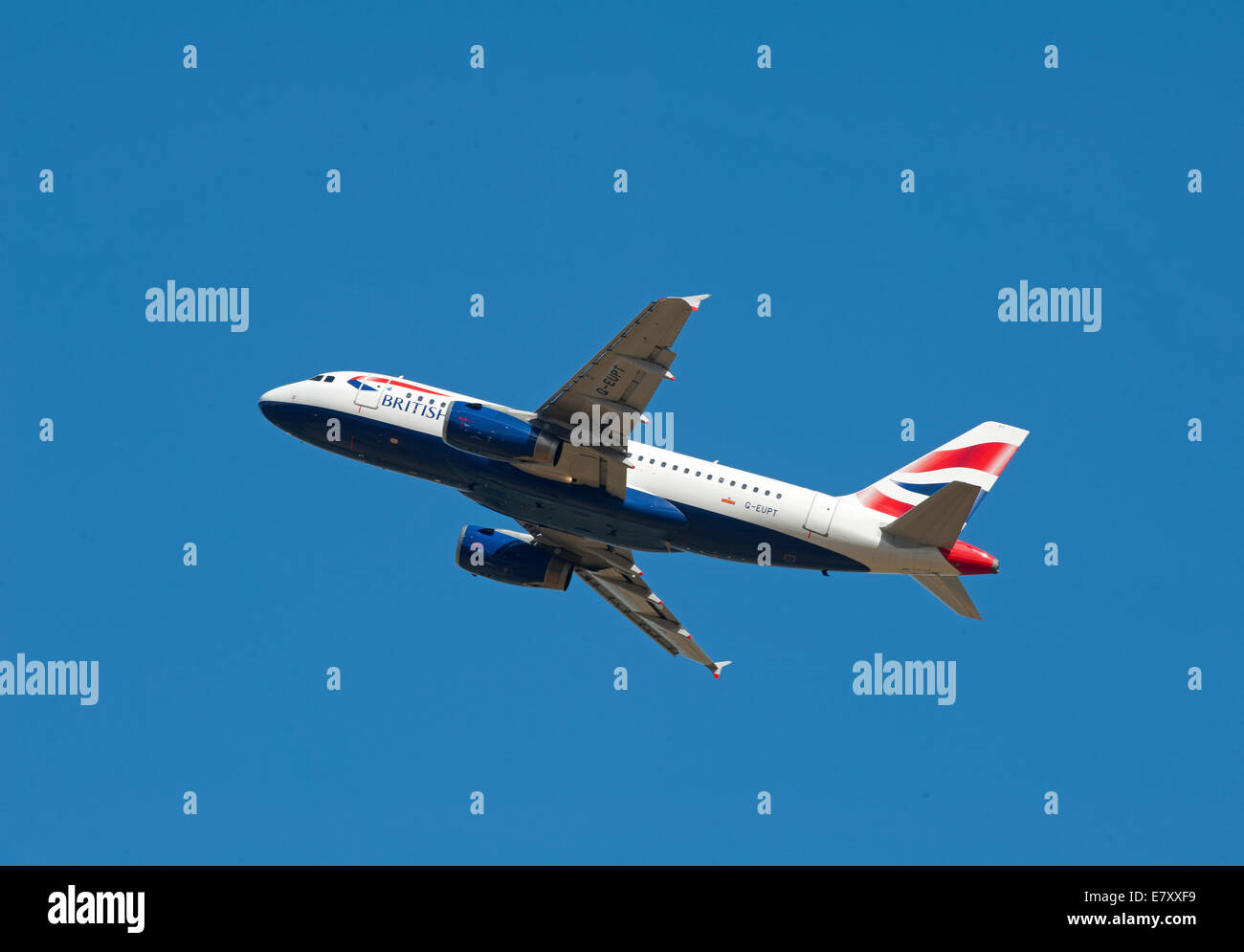 British Airways Airbus A319-131 G-EUPT corto raggio aereo regionale Foto Stock