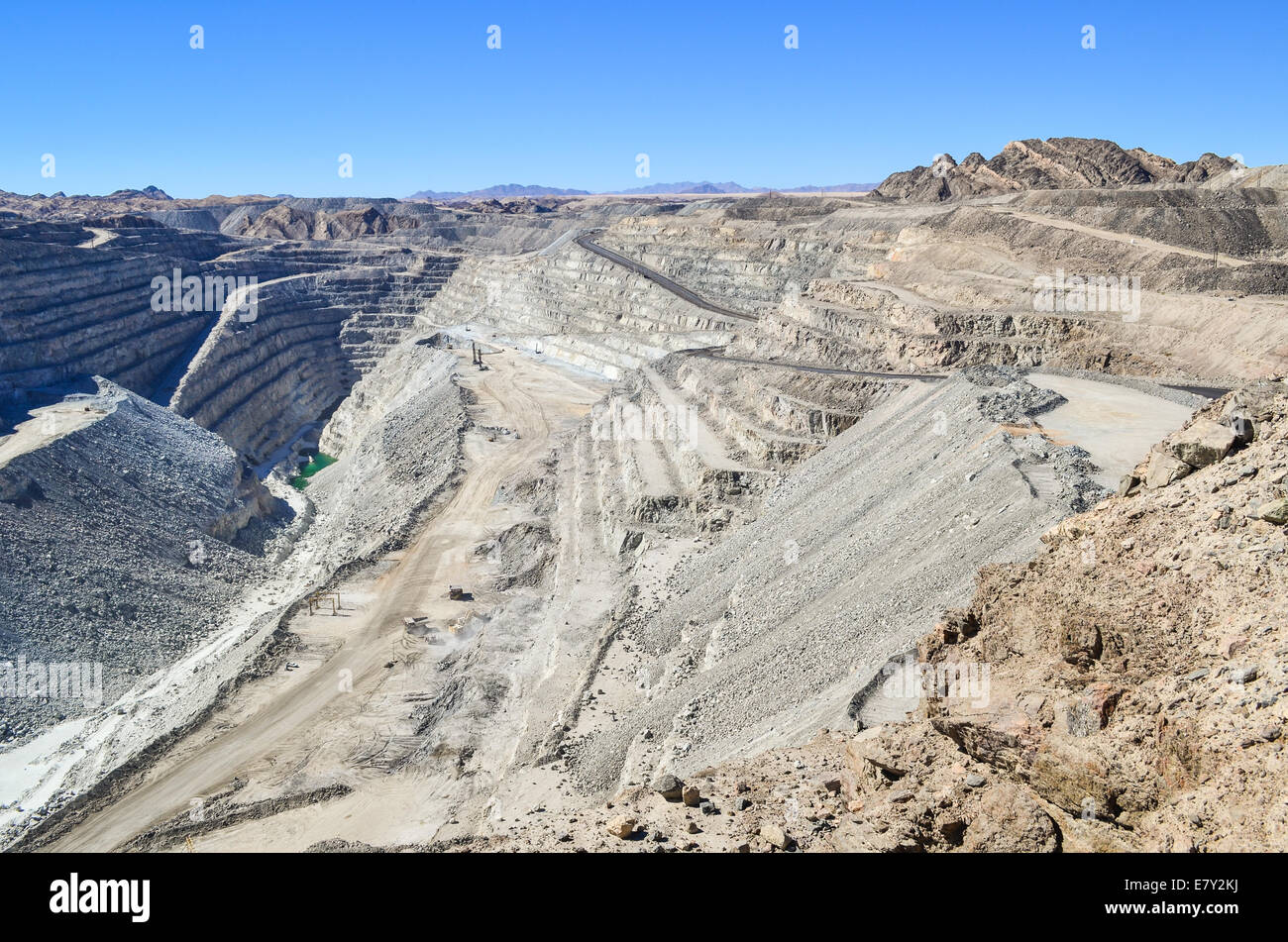 Rio Tinto di uranio Rössing miniera a cielo aperto in Arandis, Namibia Foto Stock