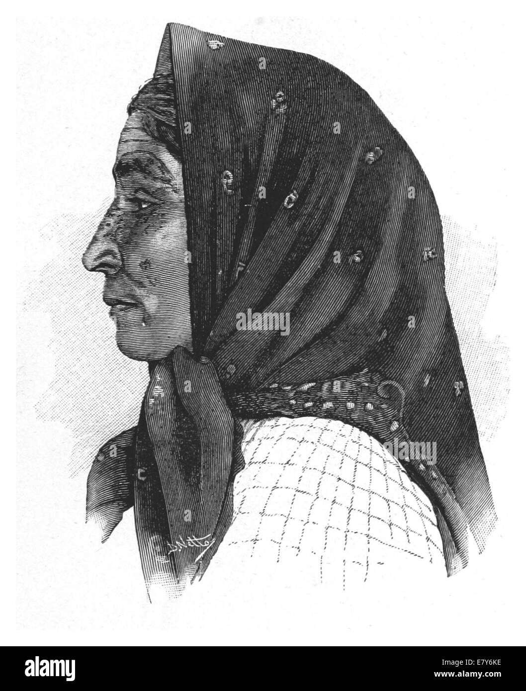 Questa illustrazione di COELHO (1892) è intitolata Typo Physico dos Ciganos e fornisce informazioni sulle caratteristiche fisiche e sull'abbigliamento tradizionale del popolo rom, come osservato alla fine del XIX secolo. Foto Stock