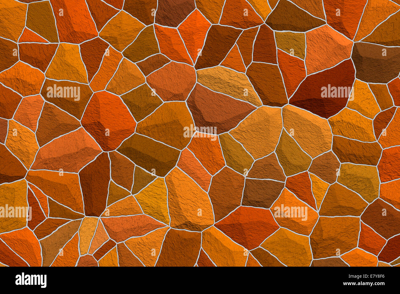 Illustrazione raster di un profondo e ricco di colore ambra pietra sullo sfondo del mosaico Foto Stock