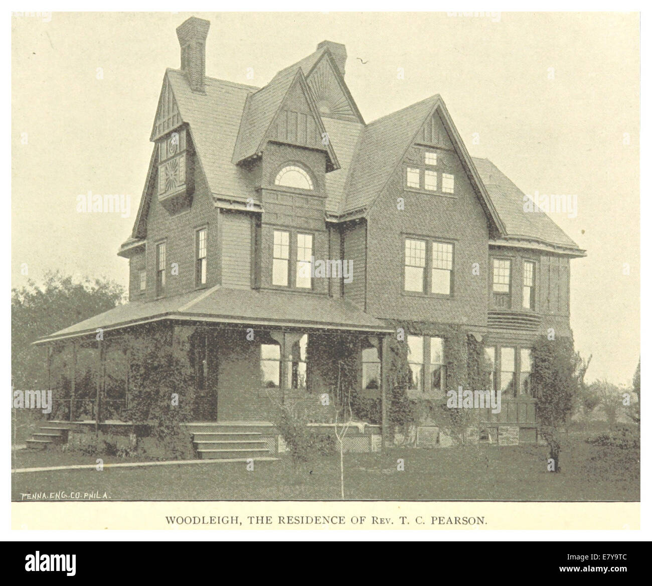 HOTCHKIN(1892) p516 WOODLEIGH, residenza del Rev. T.C. Pearson Foto Stock