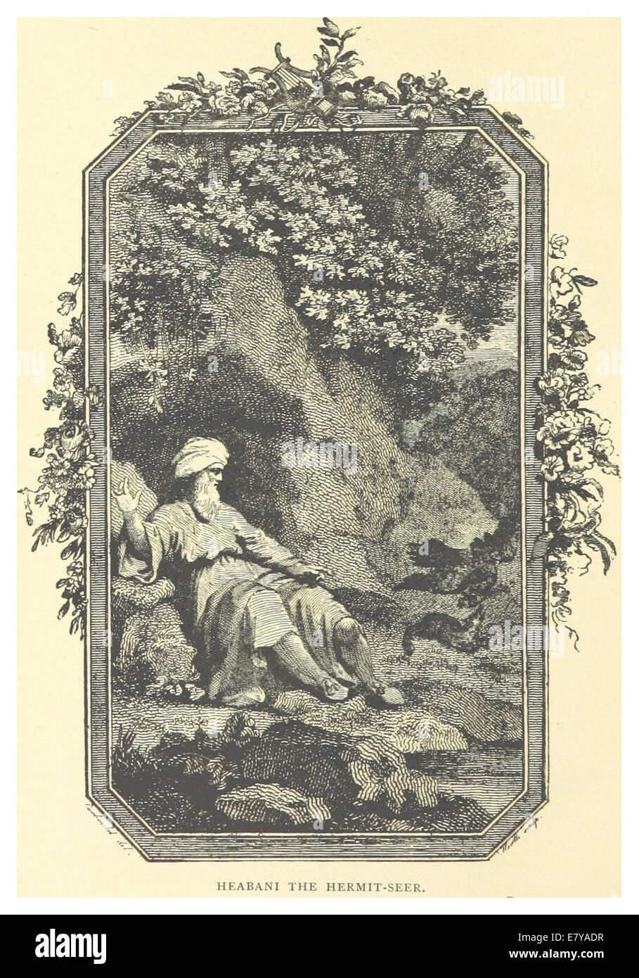 L'immagine di Ishtar-Epos (p082) illustra Heabani, l'eremita veggente, una figura dell'antica mitologia mesopotamica, raffigurata in questo disegno dell'inizio del XX secolo. Heabani è spesso associato alla saggezza e alla solitudine nelle tradizioni mitologiche della regione. Foto Stock