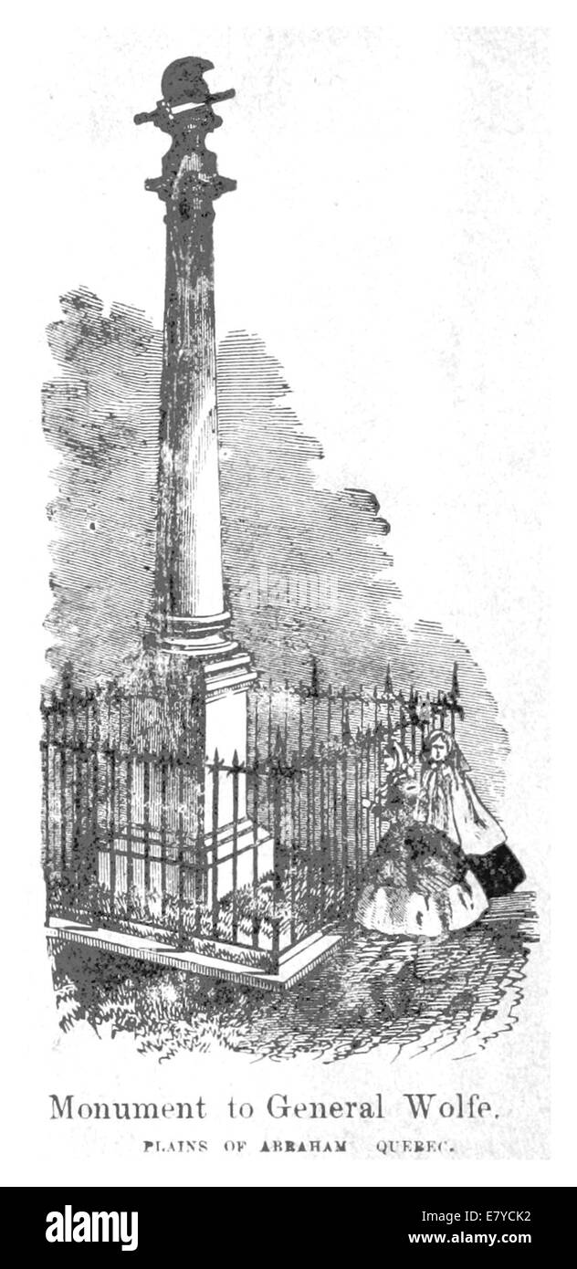 QUEBEC(1876) p124 monumento al generale Wolfe, Pianure di Abramo Foto Stock