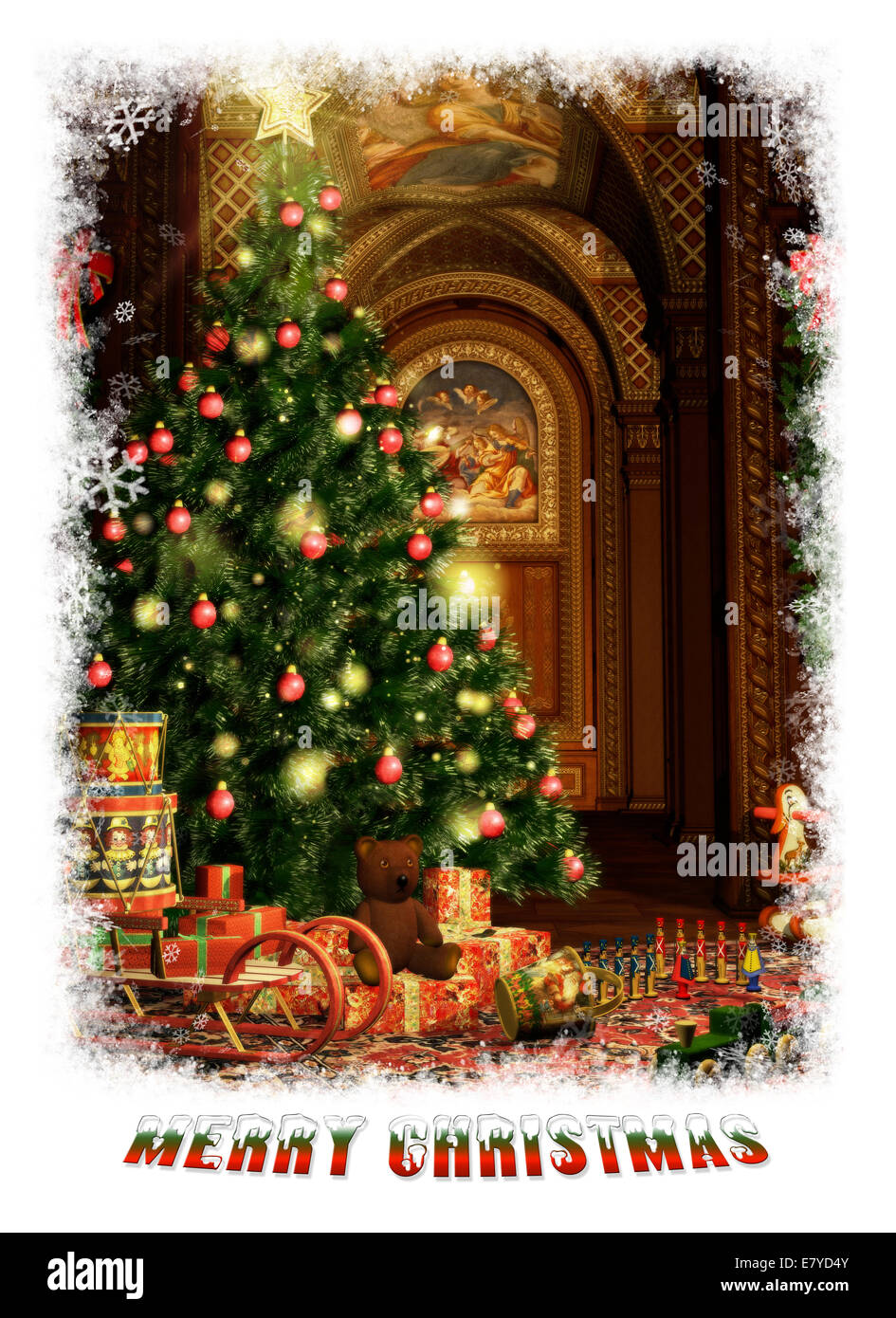 Anni 70 Albero Di Natale Vintage.Cartolina Di Natale Vintage Immagini E Fotos Stock Alamy
