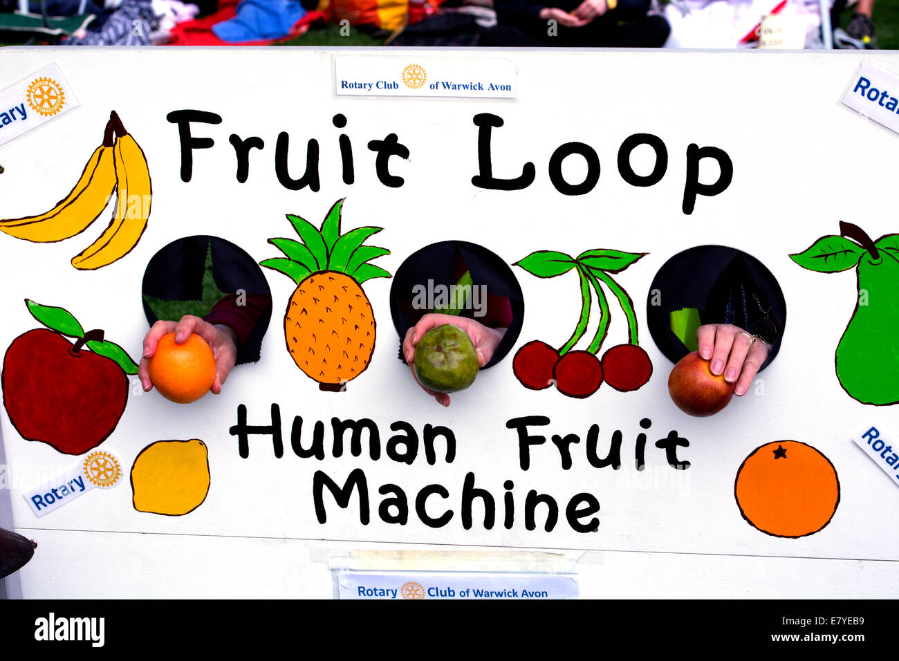 Uomo Macchina di frutta Foto Stock