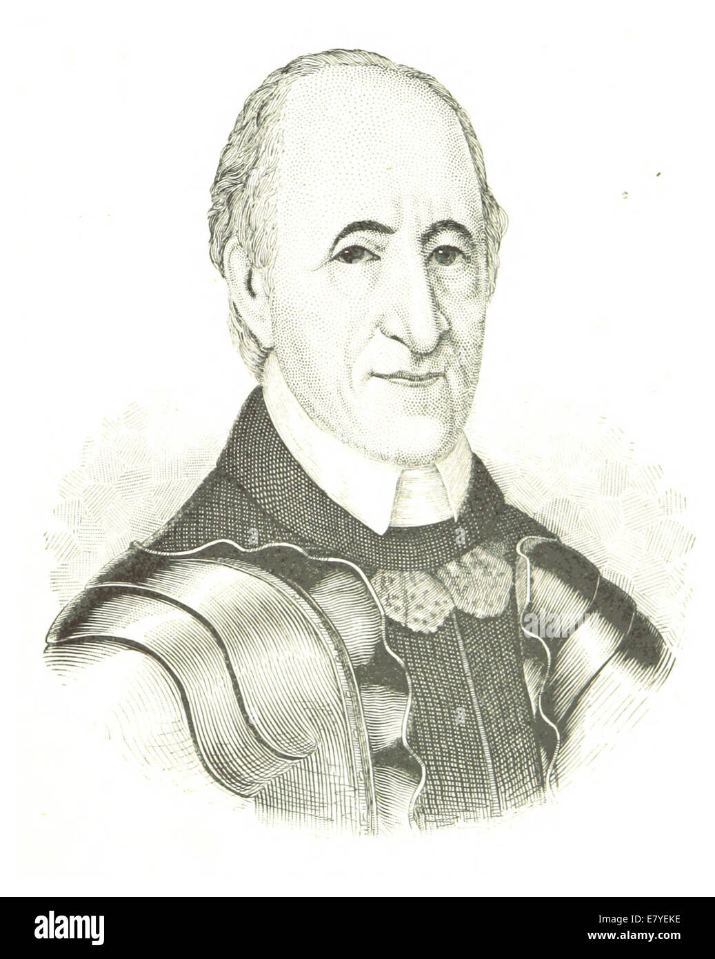 Questa illustrazione tratta da SULTE (1882) raffigura Francesco Coulon de Villiers, una figura storica coinvolta nella prima storia coloniale del Canada. Il disegno offre una rappresentazione visiva del suo ruolo negli sforzi coloniali francesi. Foto Stock