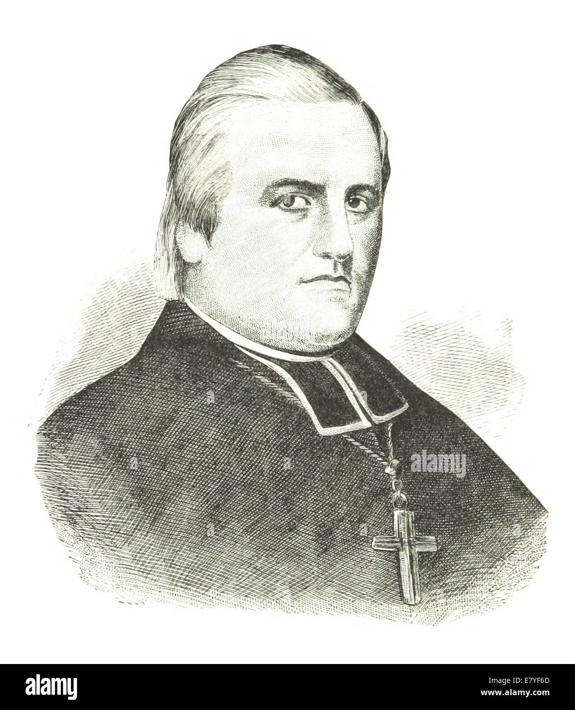 Un'illustrazione del 1882 di Sulte raffigurante il Plessis, una figura storica del Canada. L'opera riflette la storia religiosa e culturale dell'epoca. Foto Stock