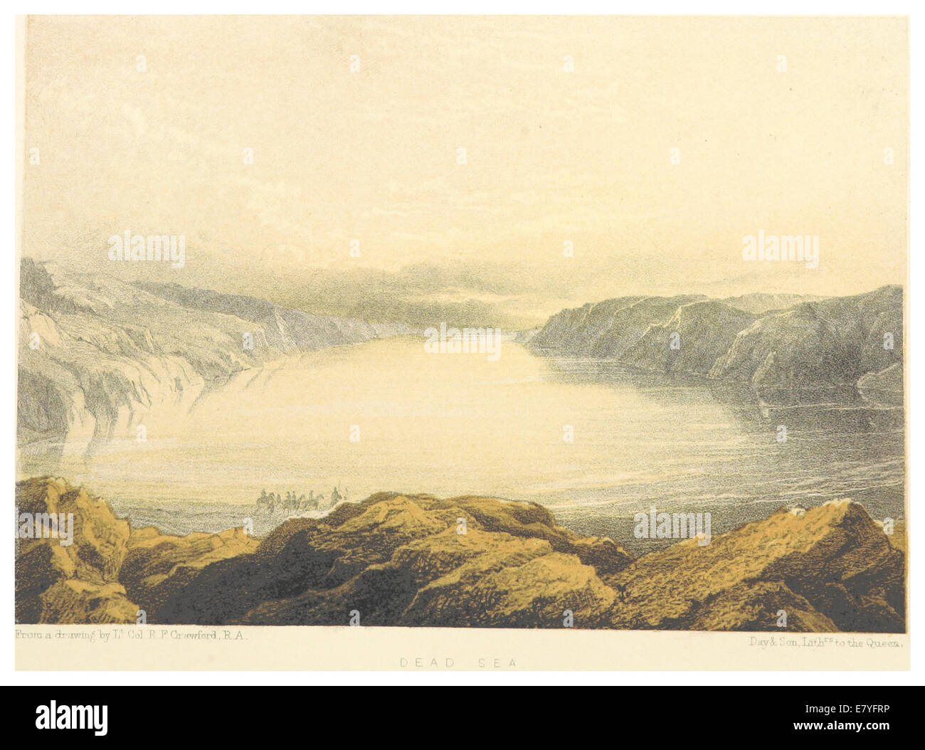 Questa mappa del 1855 di Tobin illustra il Mar morto, fornendo una rappresentazione storica della geografia e del significato della regione durante il XIX secolo. Foto Stock