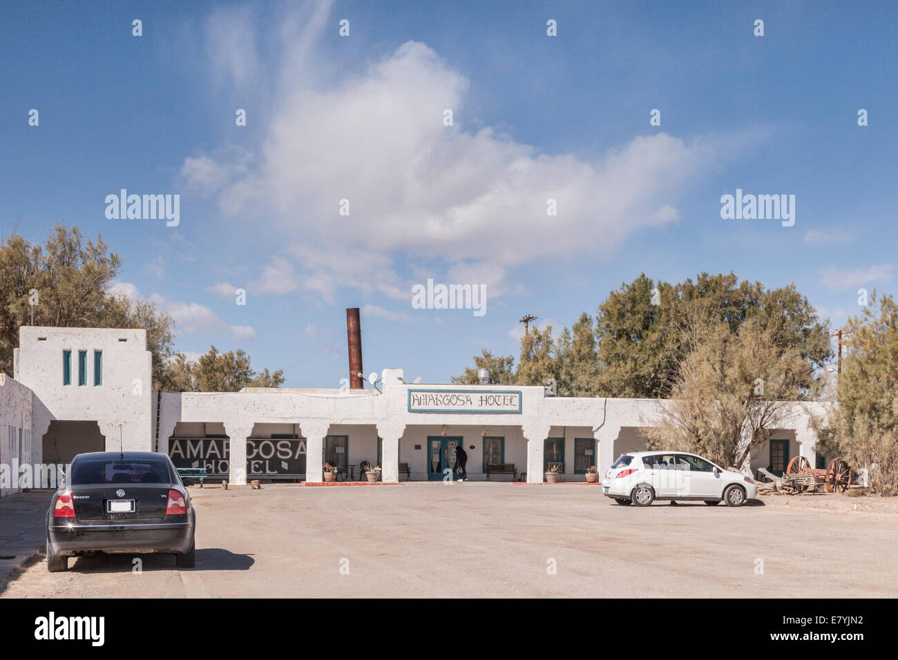 Il Amargosa Opera House e l'Hotel. Death Valley Junction, California, USA. Foto Stock