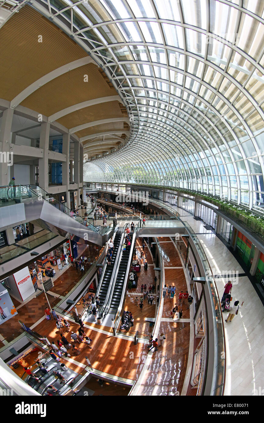 Il Marina Bay Sands centro shopping e negozi a Singapore, Repubblica di Singapore Foto Stock