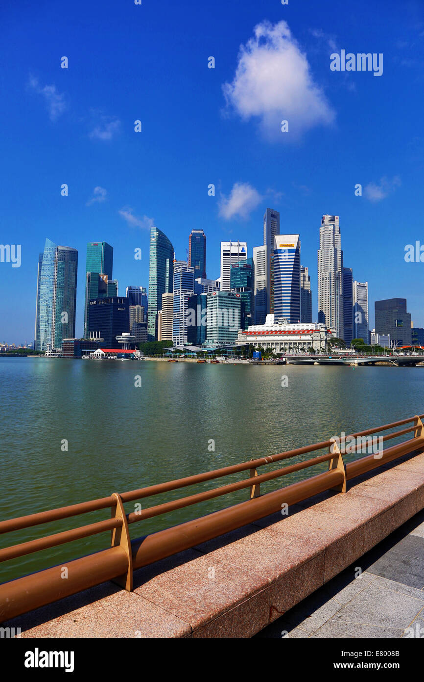 La città di Singapore skyline e i blocchi degli uffici, Repubblica di Singapore Foto Stock