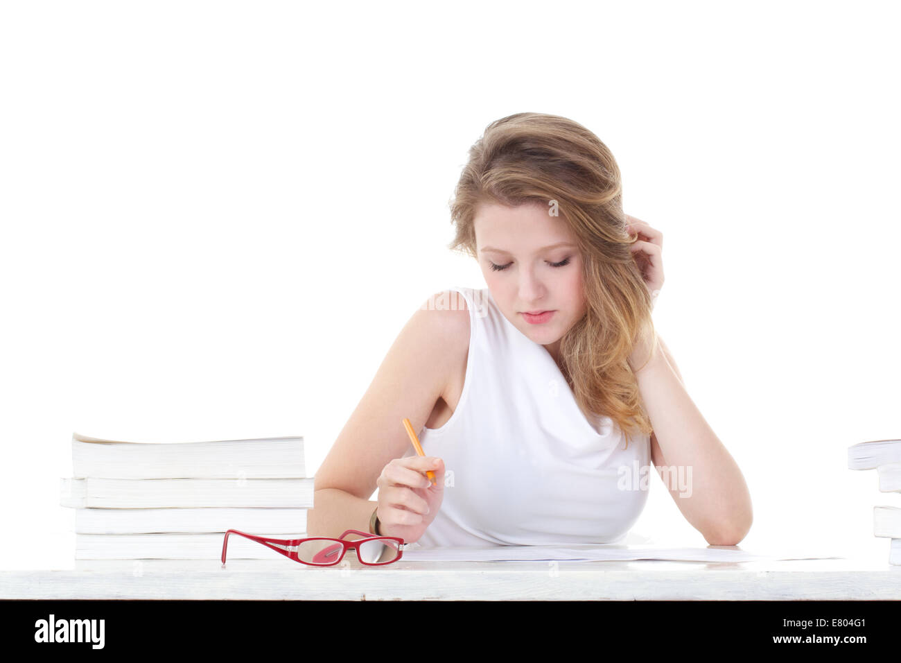 Giovane studentessa Foto Stock