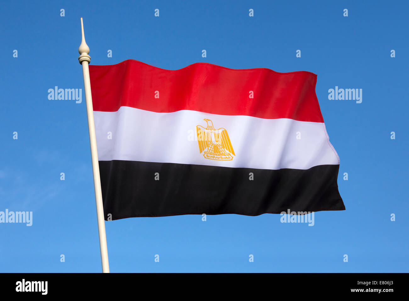 Bandiera dell'Egitto Foto Stock