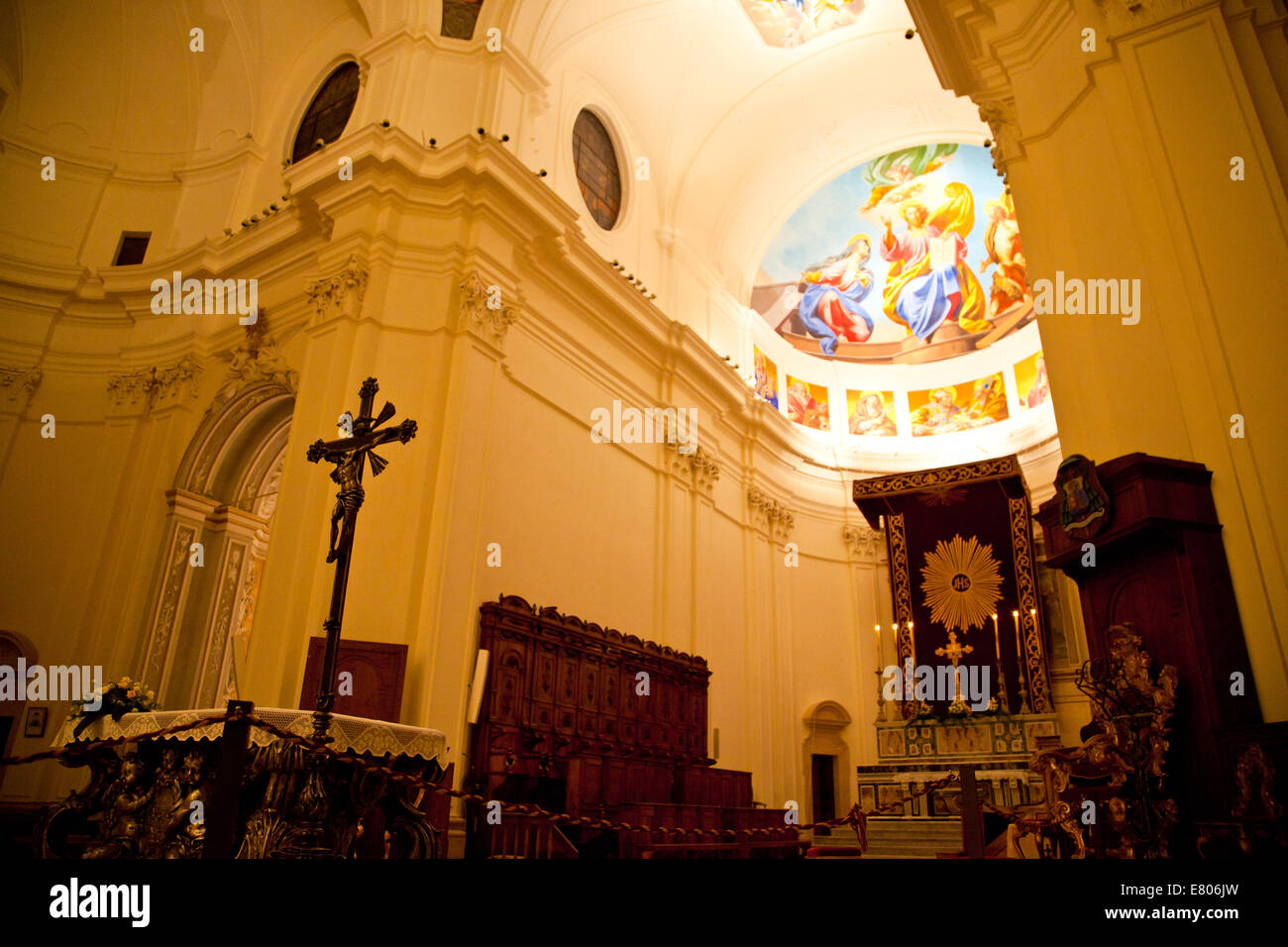 Una vista della Sicilia abbey Foto Stock