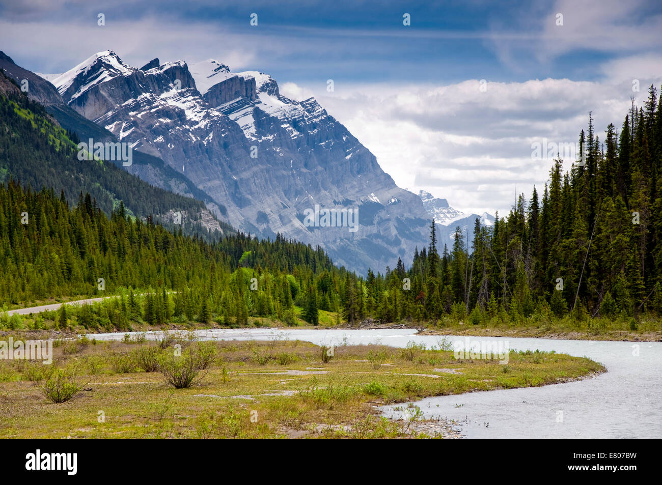 Icefields Parkway, il Parco Nazionale di Banff, Alberta, Canada Foto Stock