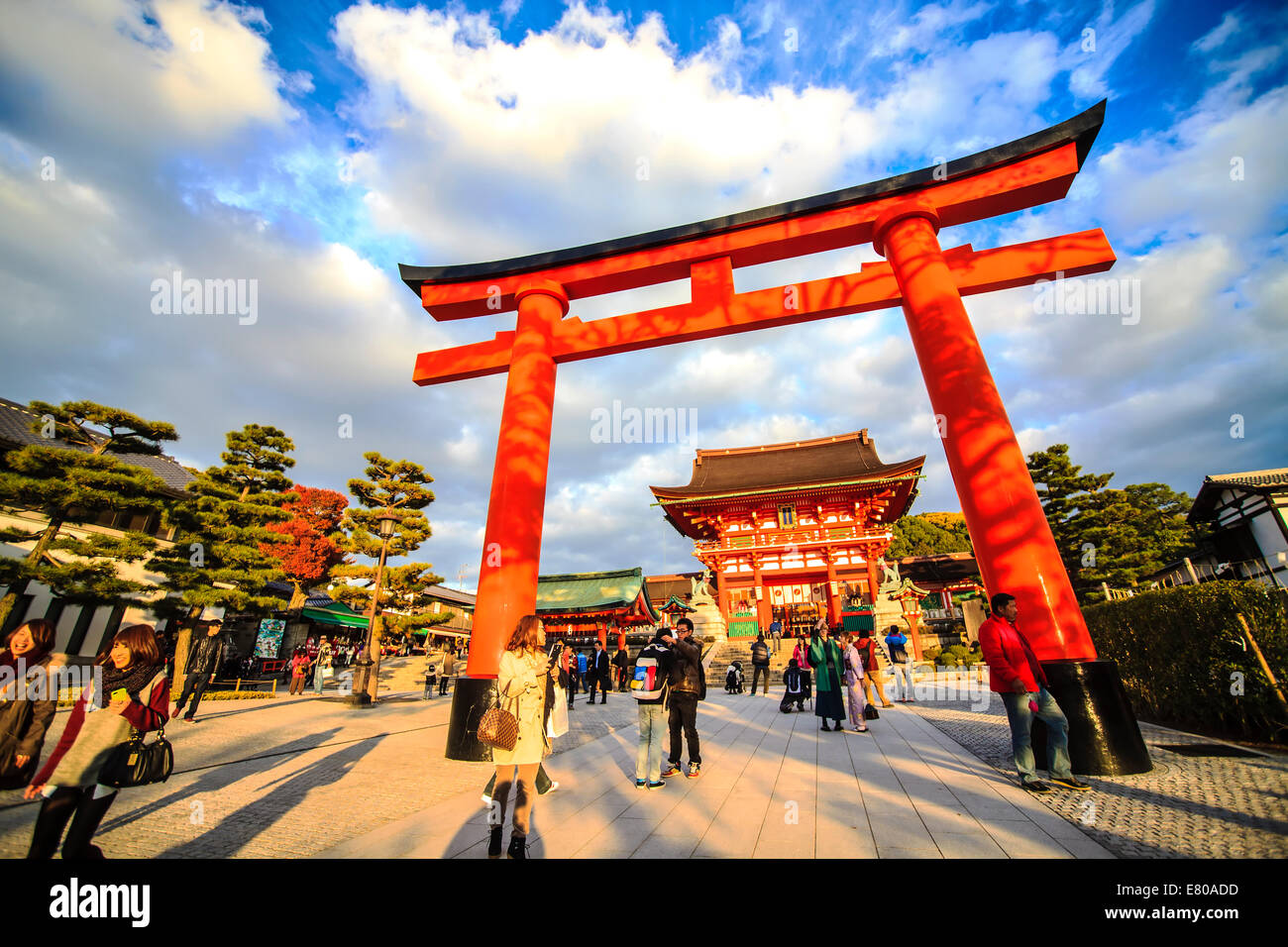 Kyoto, Giappone - 30 Giugno 2014: Fushimi Inari Taisha a Kyoto, Giappone Foto Stock