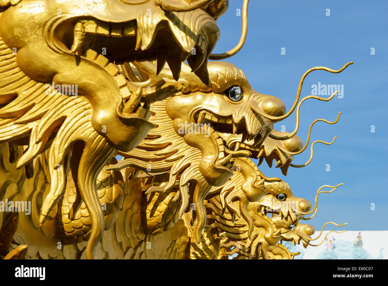 Chinese Gold Dragon Foto Stock