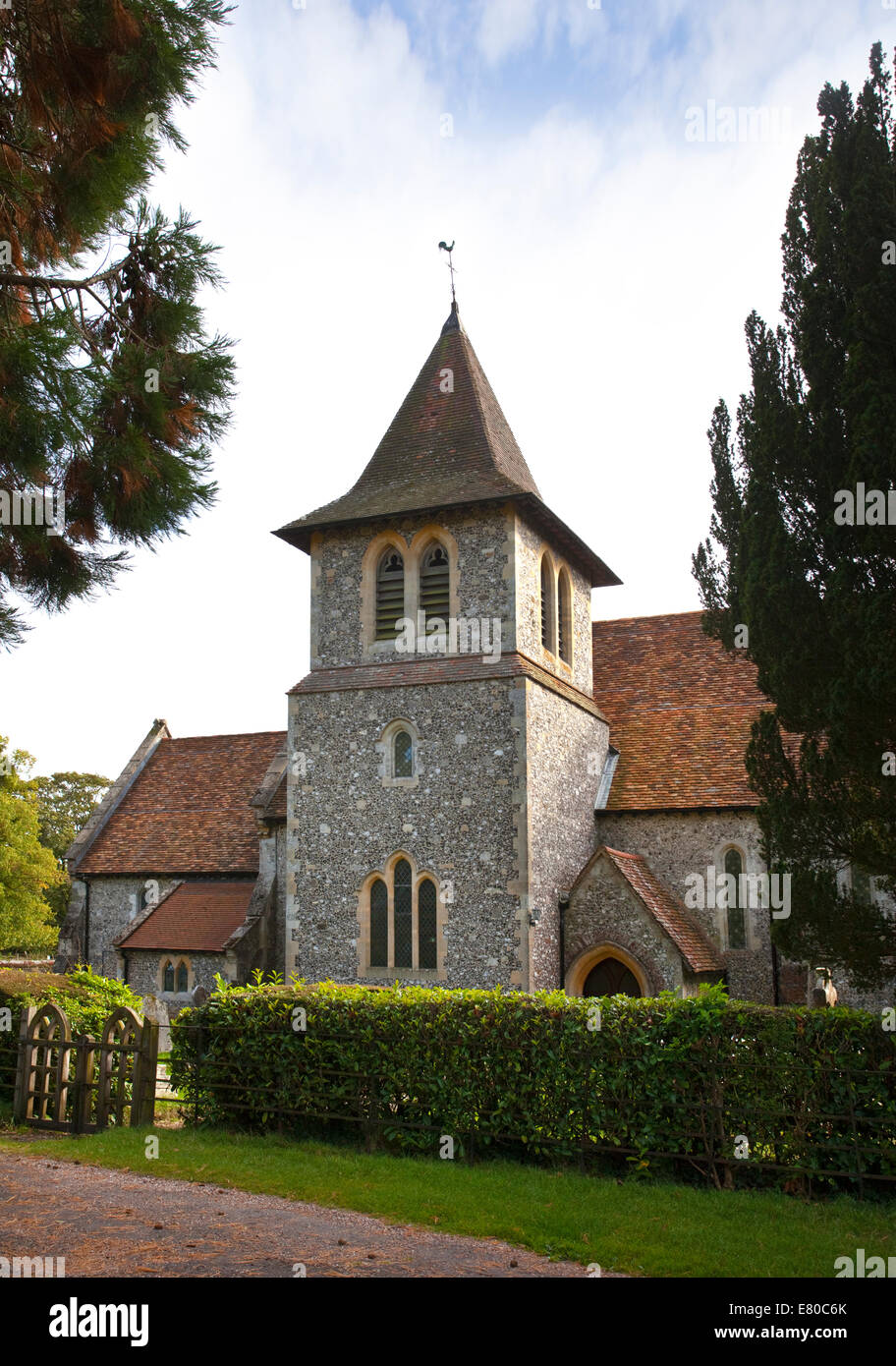 Chiesa di tutti i santi, Est Tytherley, Hampshire, Inghilterra Foto Stock