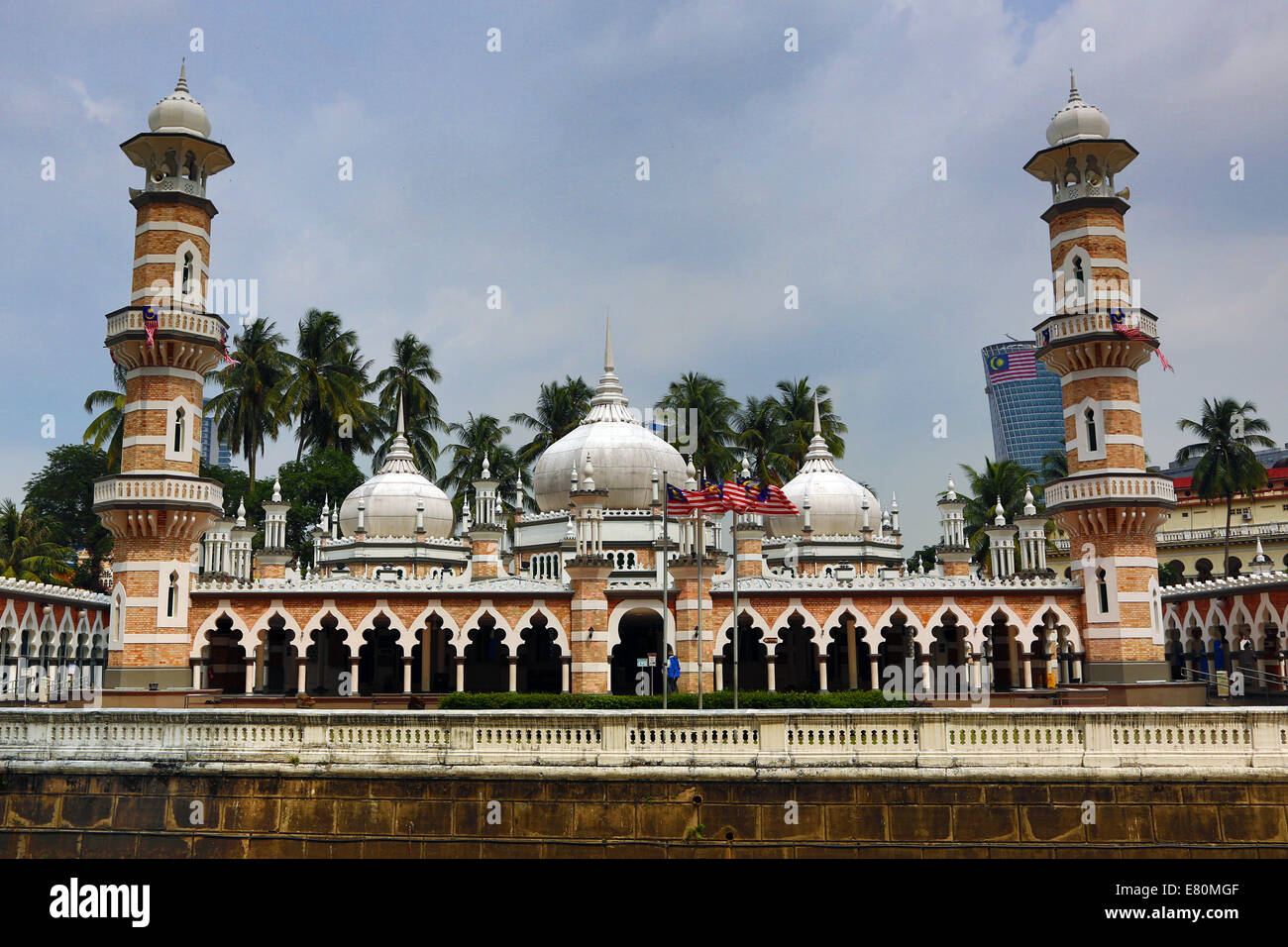 Masjid Jamek, la Moschea Jamed, di Kuala Lumpur in Malesia Foto Stock
