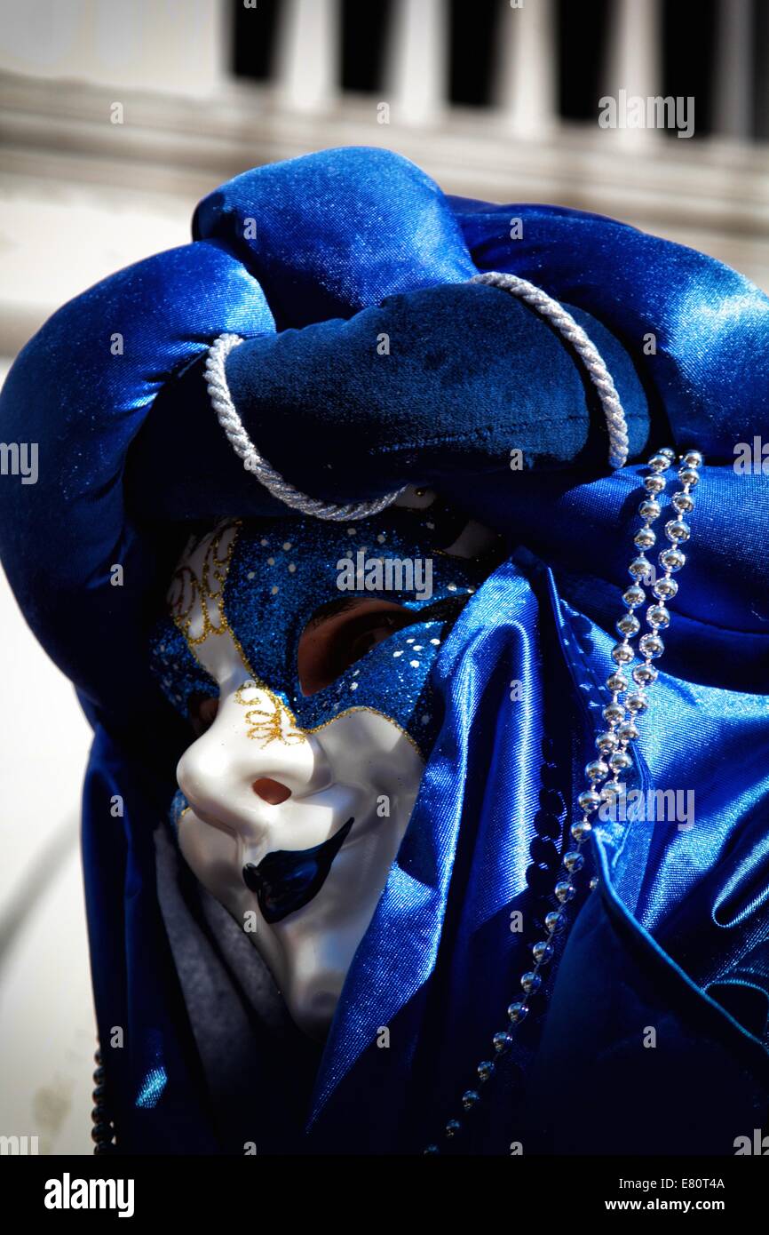 Una vista di una Venezia maschera di Carnevale Foto Stock