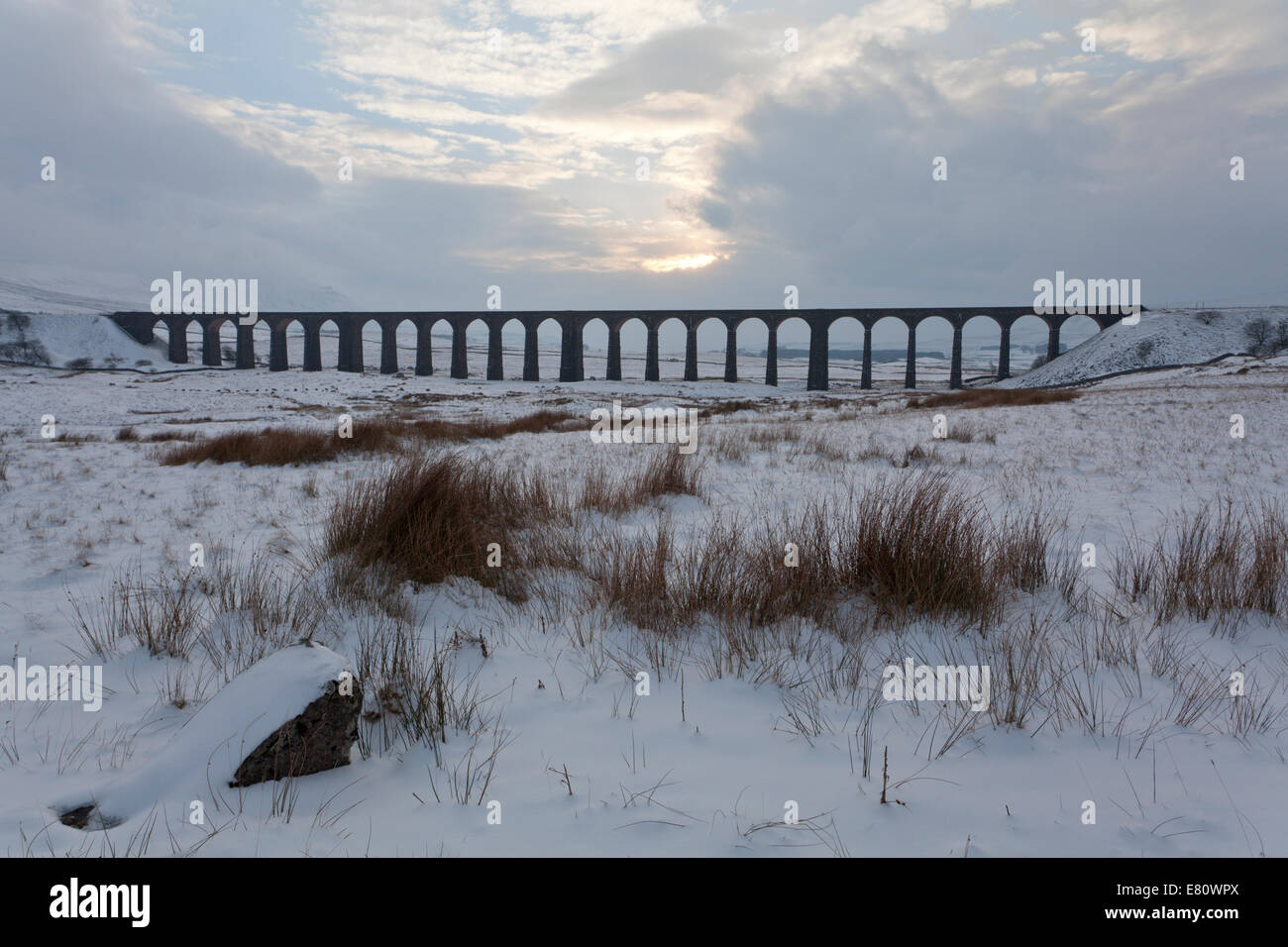 Viadotto Ribblehead in inverno Foto Stock