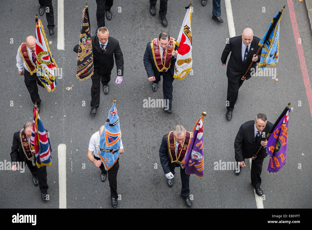 Londra, Regno Unito. Il 27 settembre, 2014. Signore Carson memorial parade marzo attraverso il centro di Londra 2014 Credit: Guy Corbishley/Alamy Live News Foto Stock