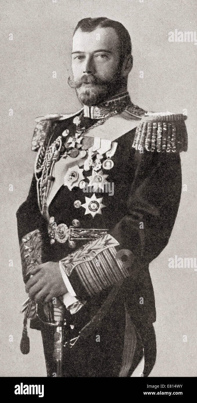 Nicola II, 1868 – 1918. Ultimo Imperatore di Russia, Granduca di Finlandia, e re titolare di Polonia. Foto Stock