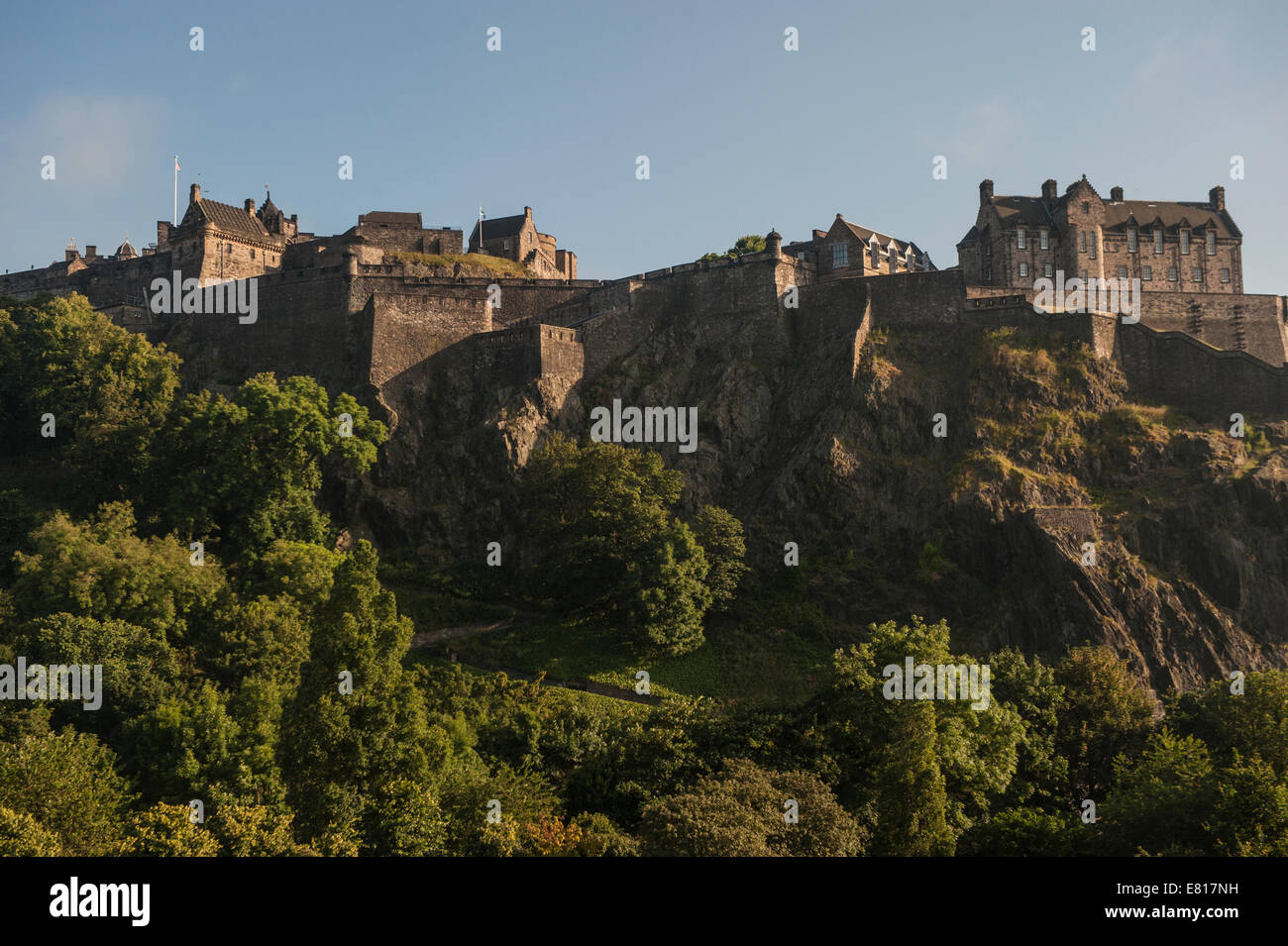 Il Castello di Edimburgo nel capitale della Scozia citirefer Foto Stock