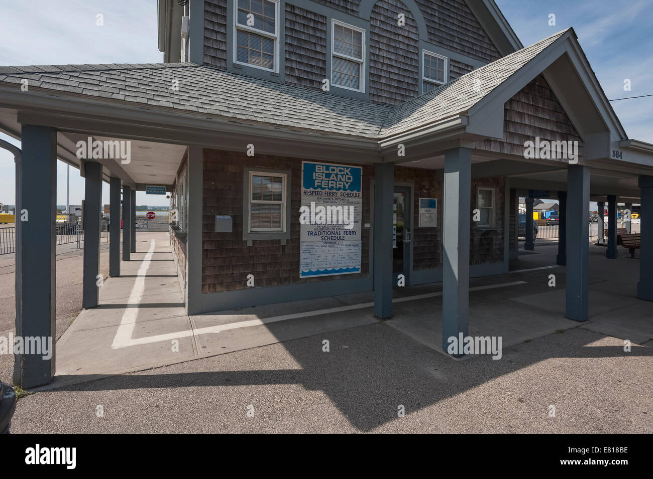 Block Island Ferry Narragansett Rhode Island time pianificare le prenotazioni e biglietti edificio Foto Stock