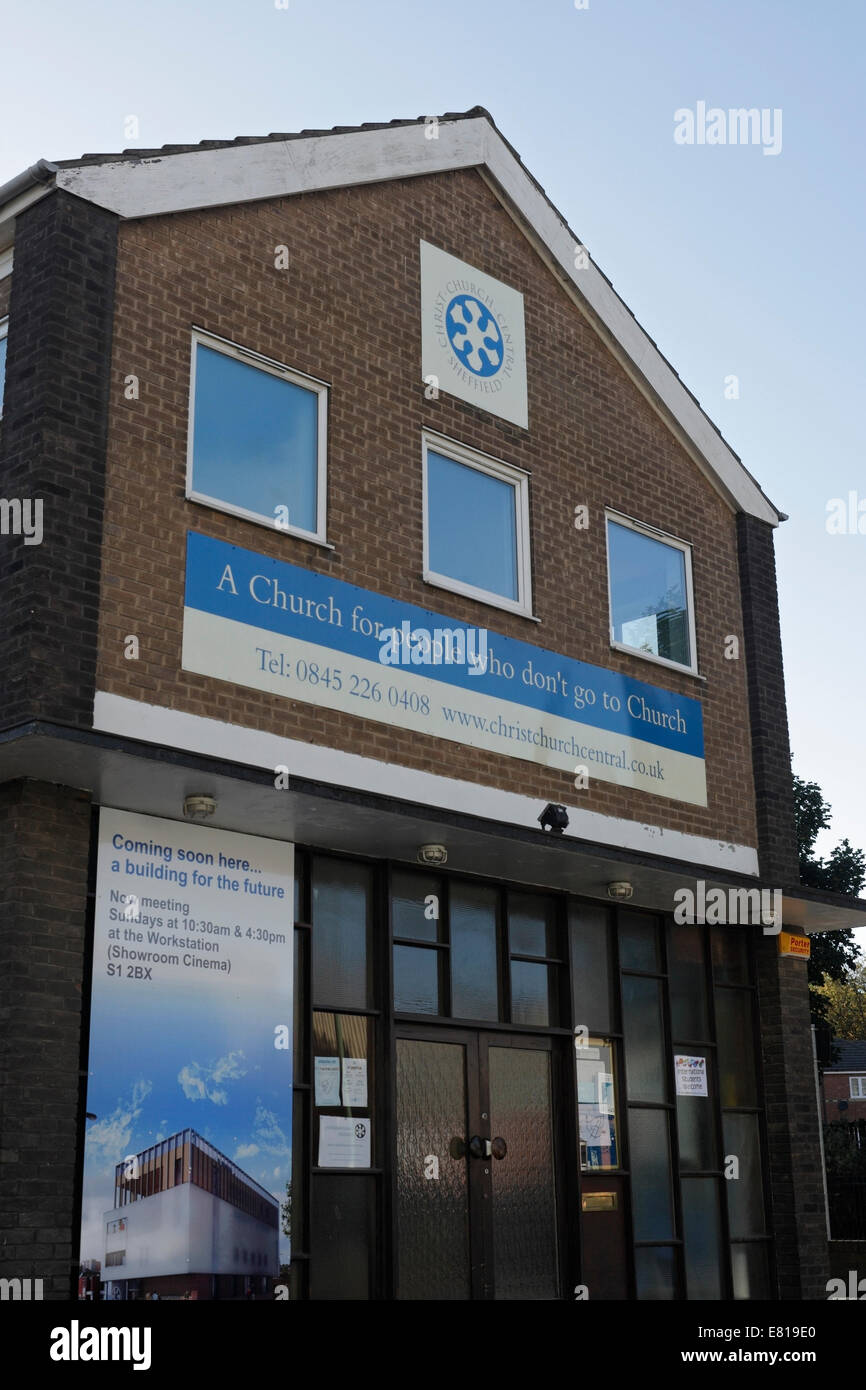 La Chiesa di Cristo nella centrale di Sheffield, la chiesa per le persone che non vanno in chiesa Foto Stock