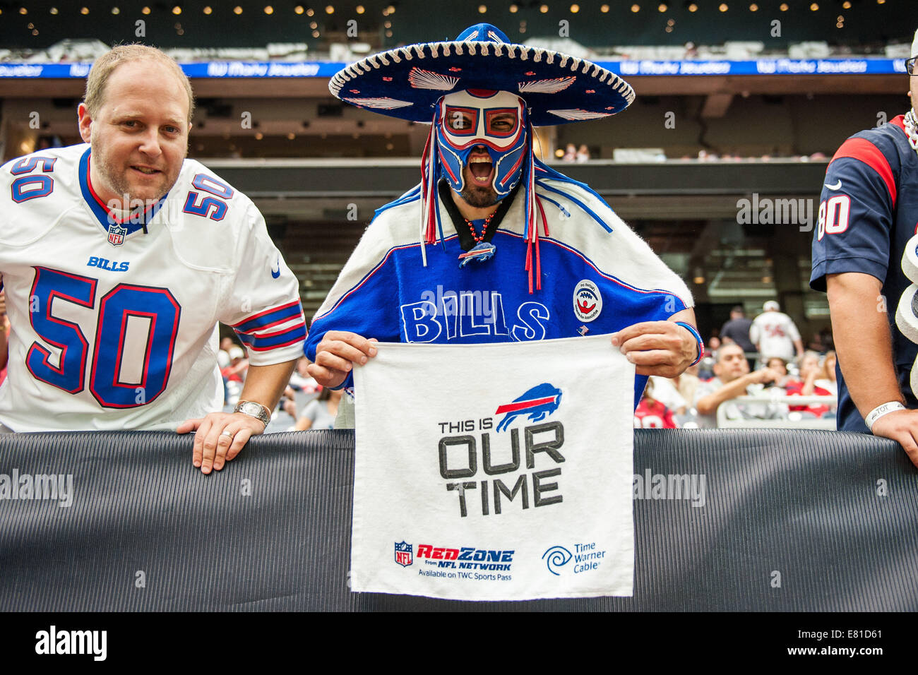 Houston, Texas, Stati Uniti d'America. 28 Sep, 2014. Buffalo Bills fan prima di un gioco di NFL tra Houston Texans e le fatture della Buffalo a NRG Stadium di Houston, TX su settembre 28th, 2014. Credito: Trask Smith/ZUMA filo/Alamy Live News Foto Stock