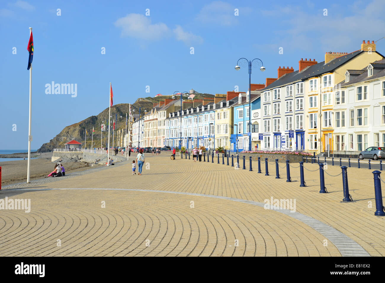 Lungomare, Aberystwyth, Ceredigion, Wales, Regno Unito Foto Stock