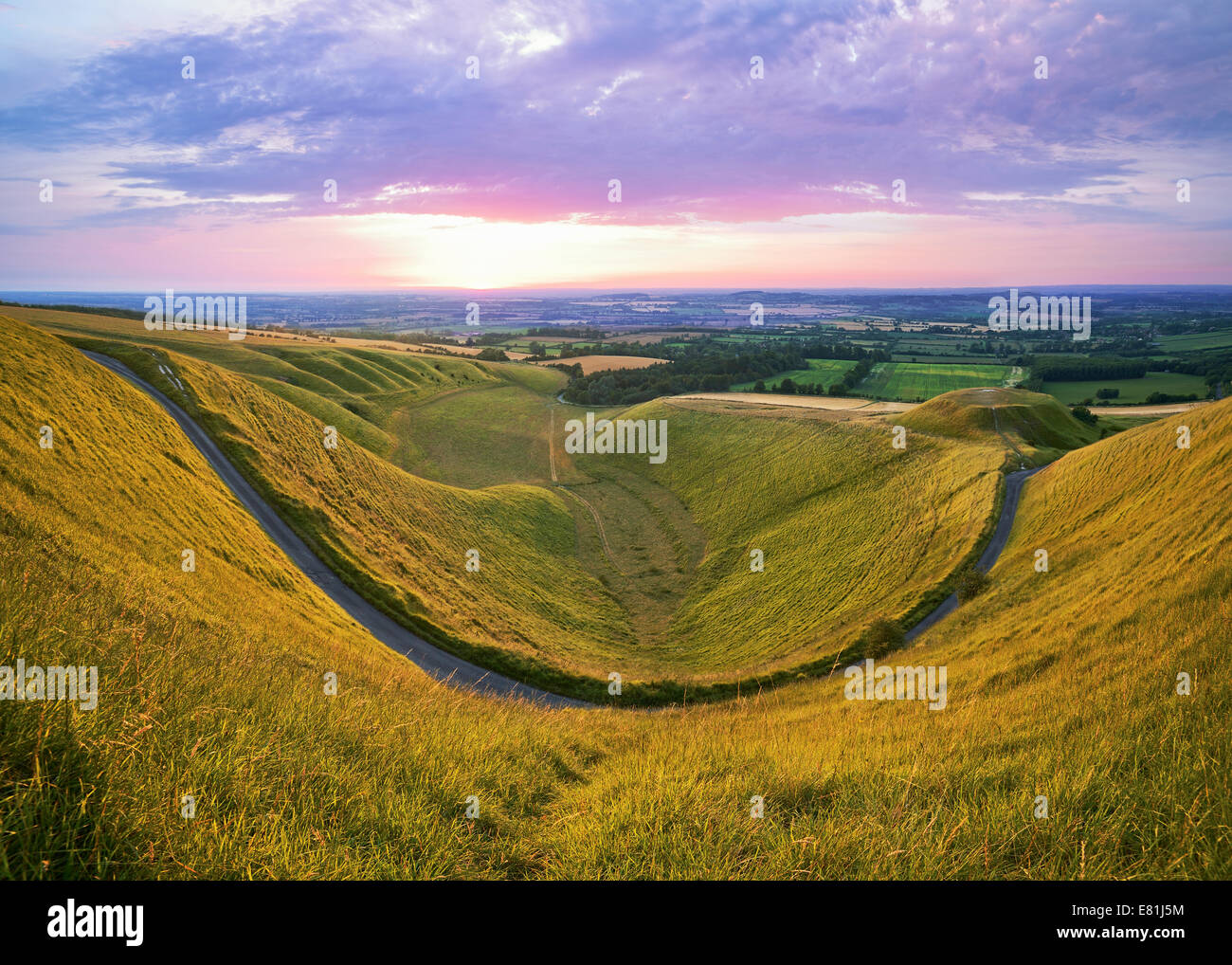 La mangiatoia Uffington, Oxfordshire, Inghilterra, Regno Unito. Foto Stock