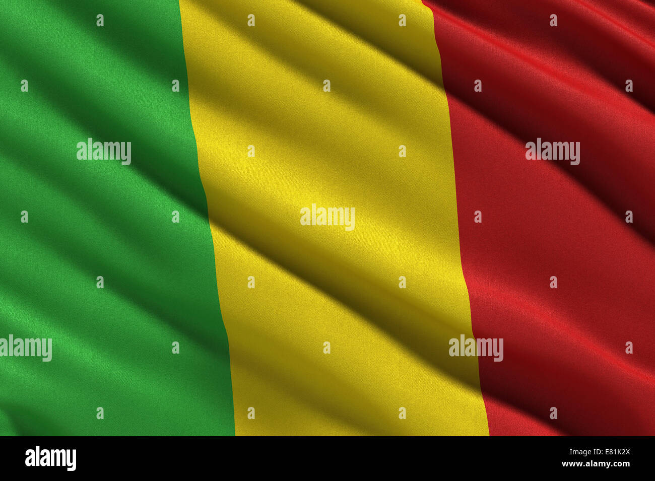 Bandiera del Mali Foto Stock