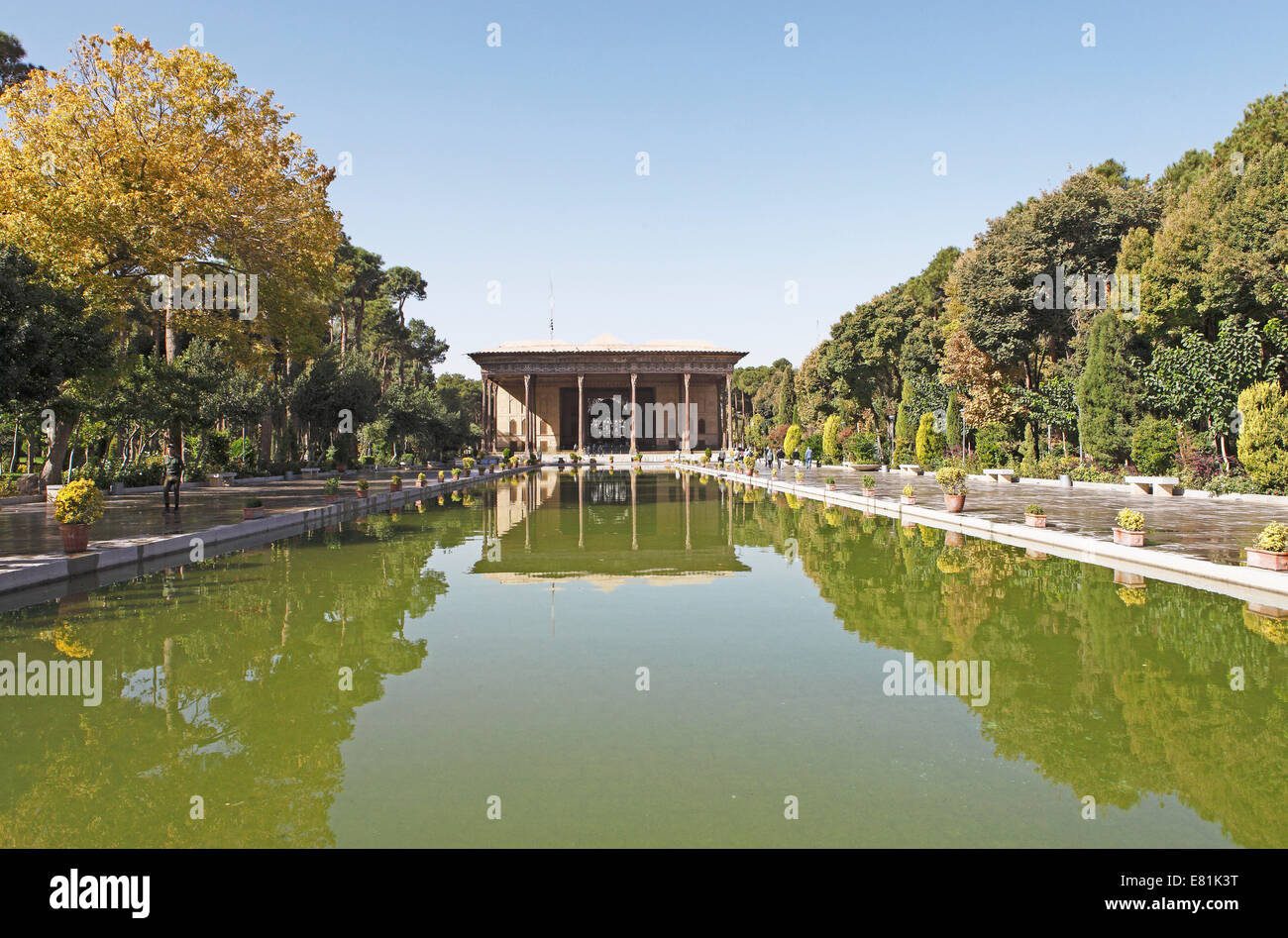 Chehel Sotun Palace, Isfahan, Provincia di Isfahan, Persia, Iran Foto Stock