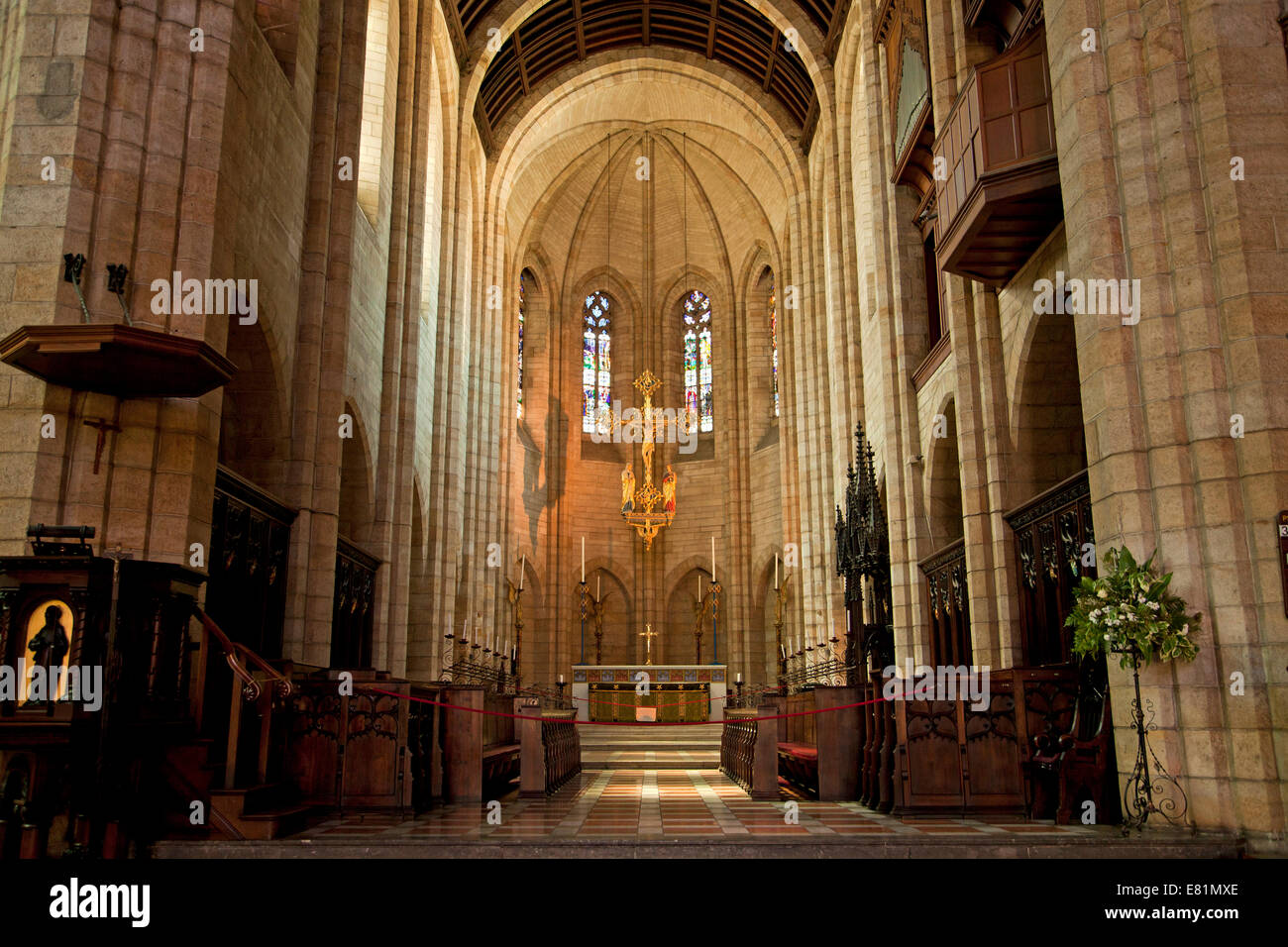 Interno della cattedrale di San Giorgio, Cape Town, Western Cape, Sud Africa Foto Stock