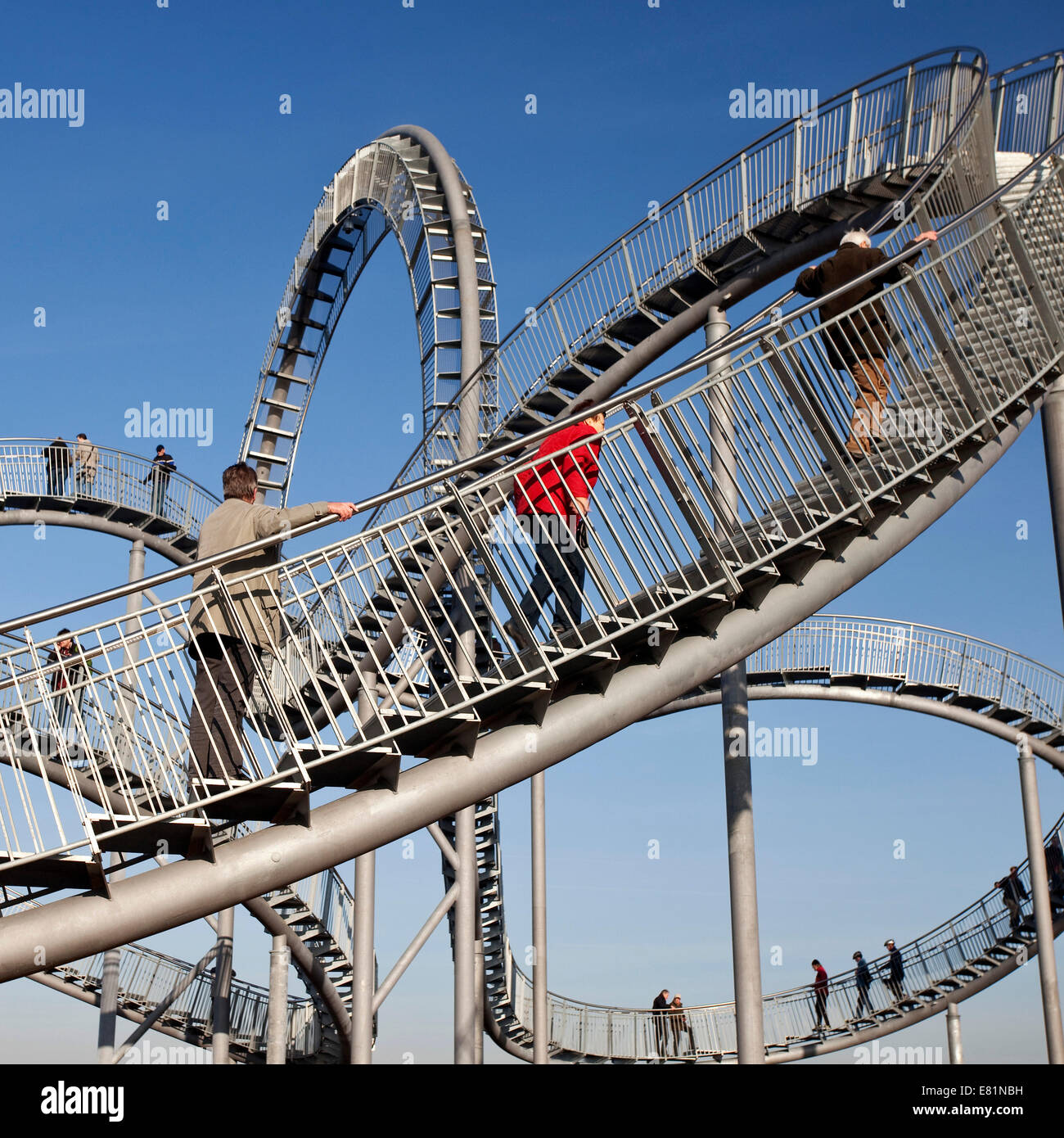 Landmark Tiger & Turtle - Magic Mountain, walk-in scultura, ira Park, Duisburg, Nord Reno-Westfalia, Germania Foto Stock