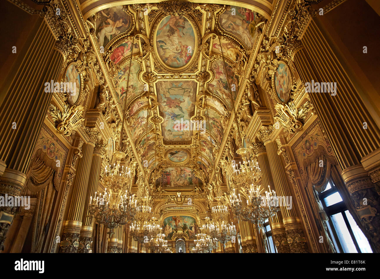 Opera Garnier interno a Parigi, Francia Foto Stock