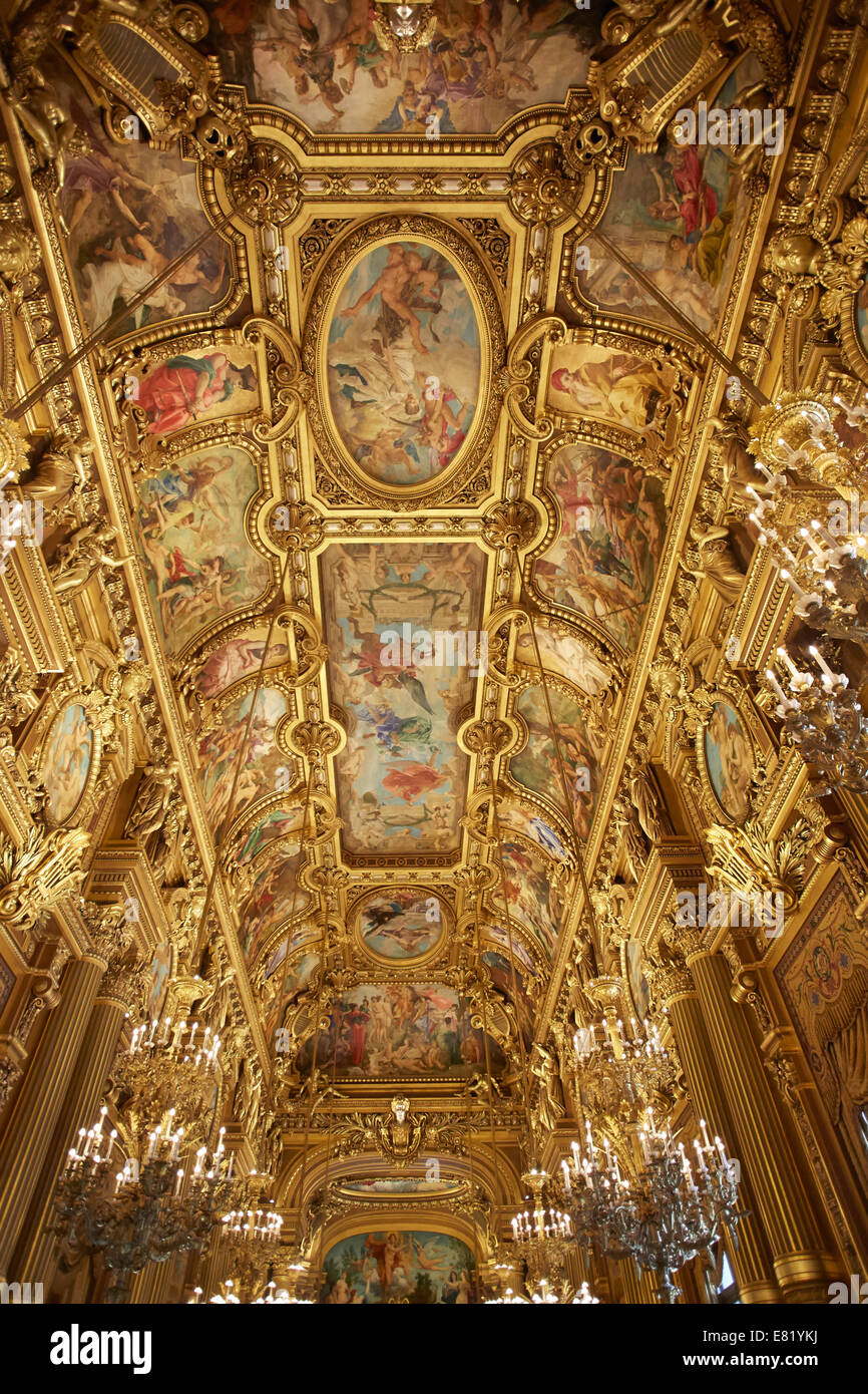 Opera Garnier interno a Parigi, Francia Foto Stock