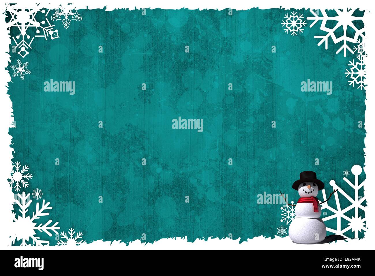 Tema Natale fiocco di neve telaio Foto Stock