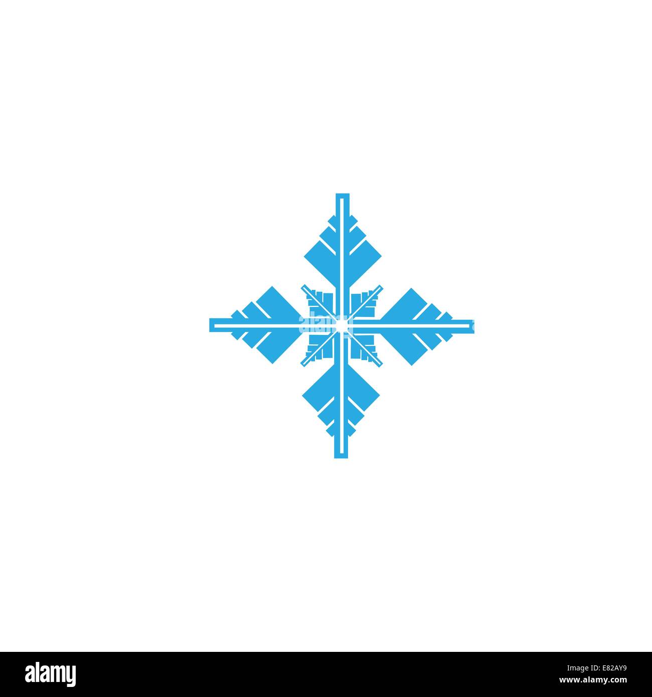 Delicato blu digitale design fiocco di neve Foto Stock