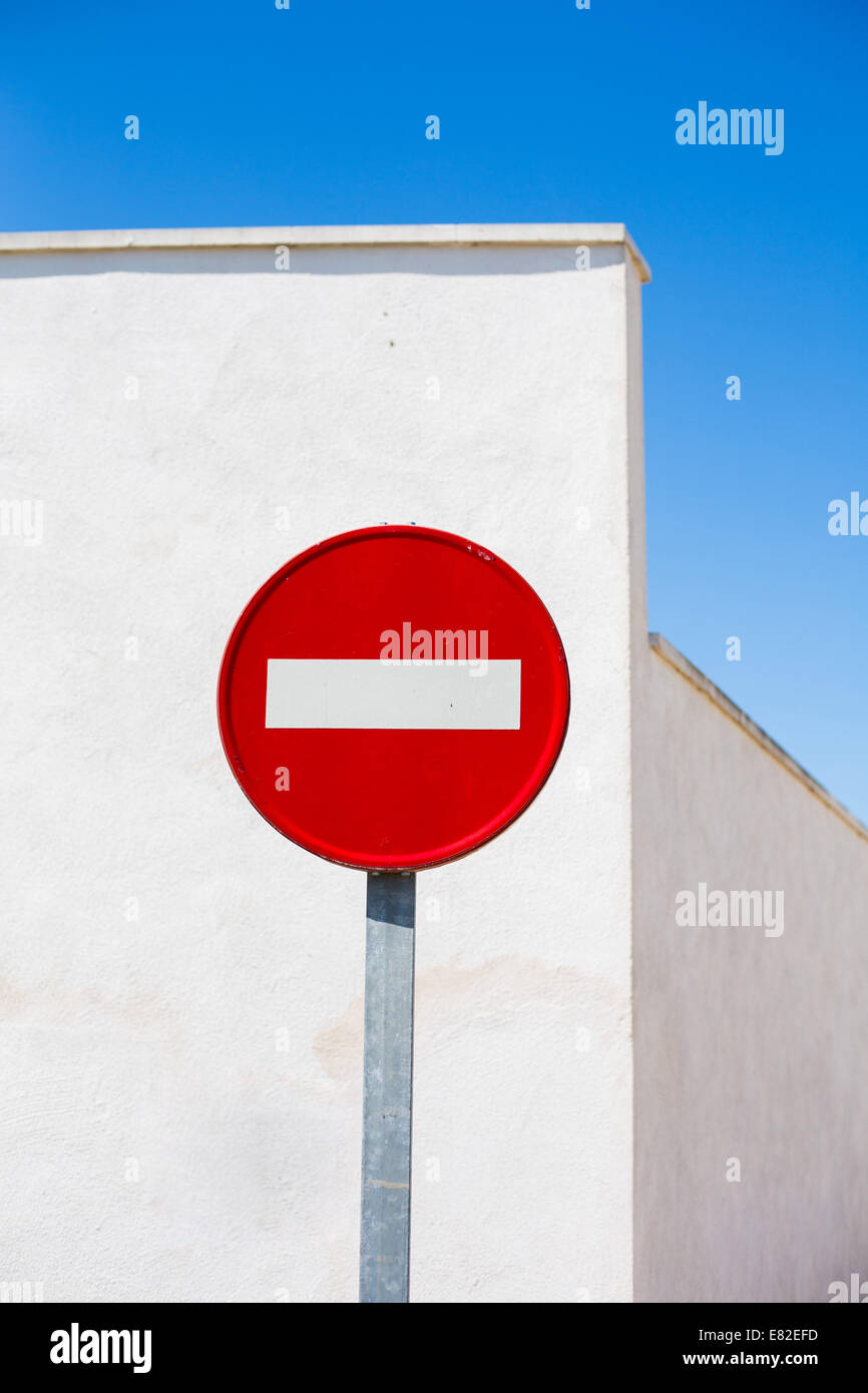 Nessuna voce cartello stradale. Foto Stock