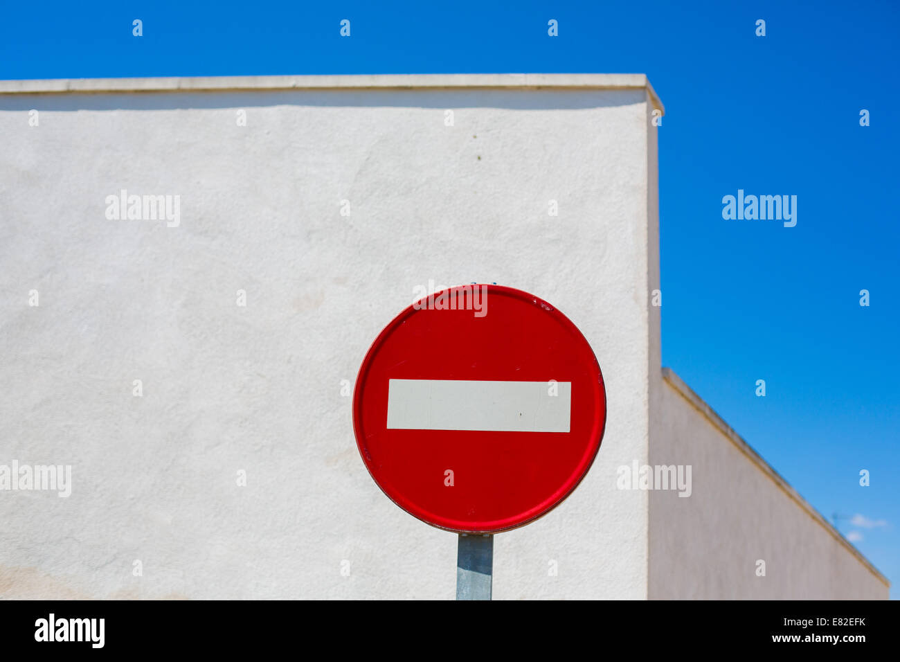 Nessuna voce cartello stradale. Foto Stock