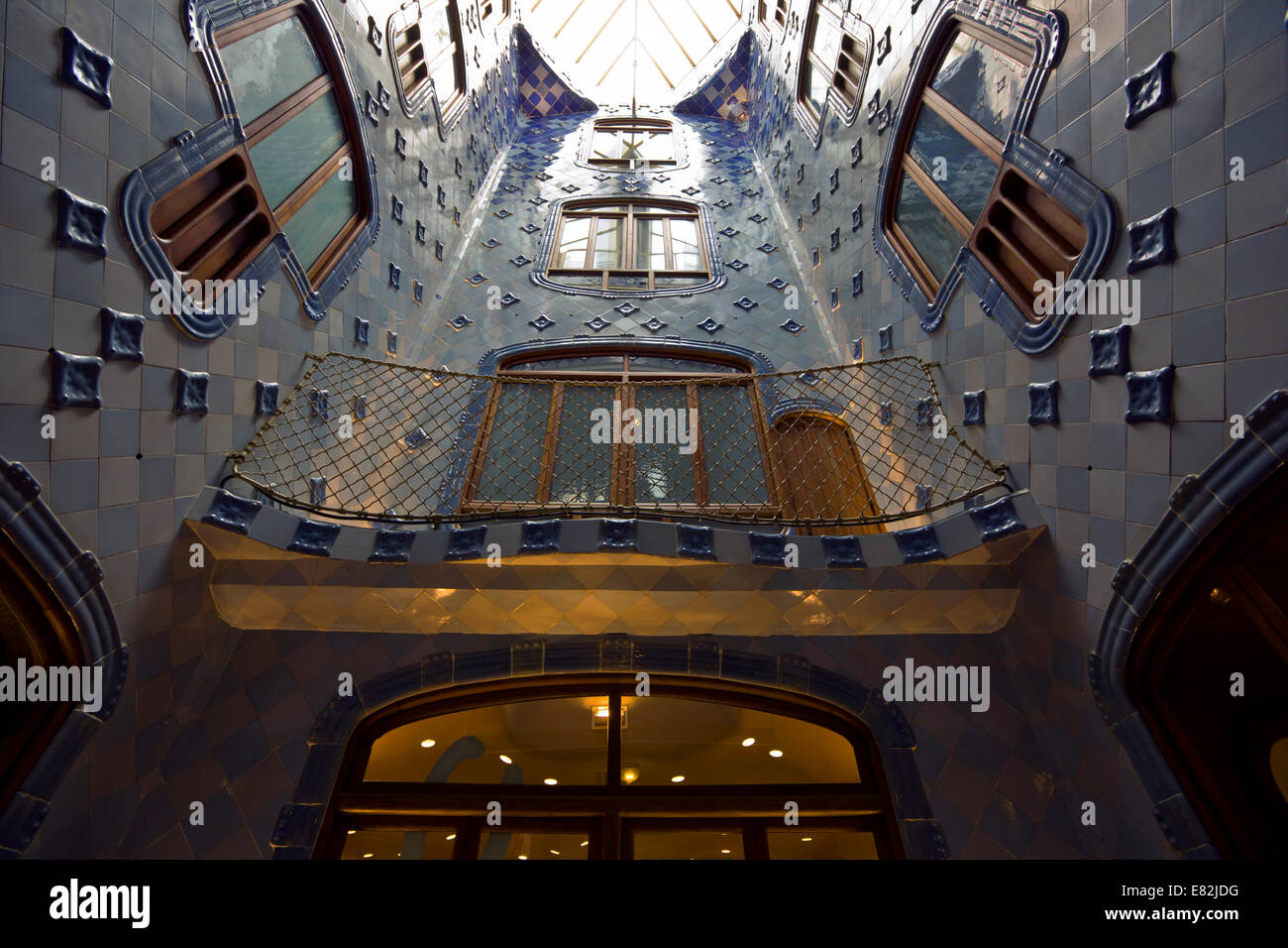 In Spagna, in Catalogna, Barcellona, Atrium in Casa Batllo Foto Stock