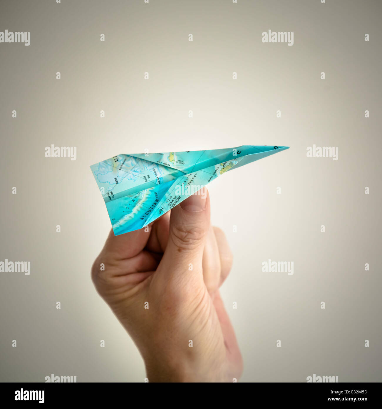 Illustrazione sul viaggio aereo. Foto Stock