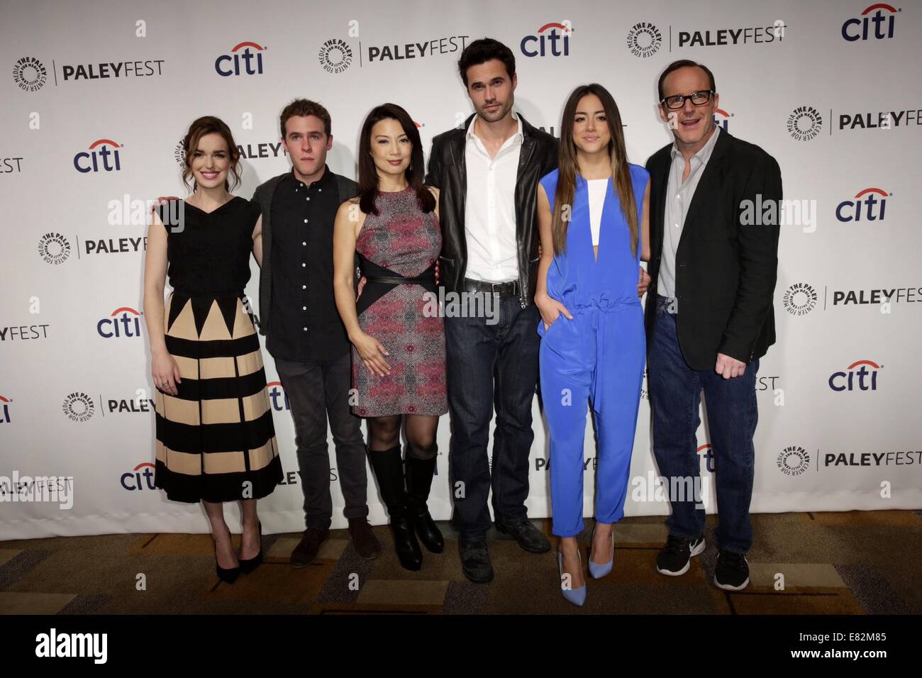 PaleyFest 2014 - 'Meraviglia gli agenti di S.H.I.E.L.D.' presentazione presso il Teatro Dolby con: Elizabeth Henstridge,Iain De Caestecker,Ming-Na Wen,Brett Dalton,Chloe Bennett,Clark Gregg dove: Los Angeles, California, Stati Uniti quando: 23 Mar 2014 Foto Stock